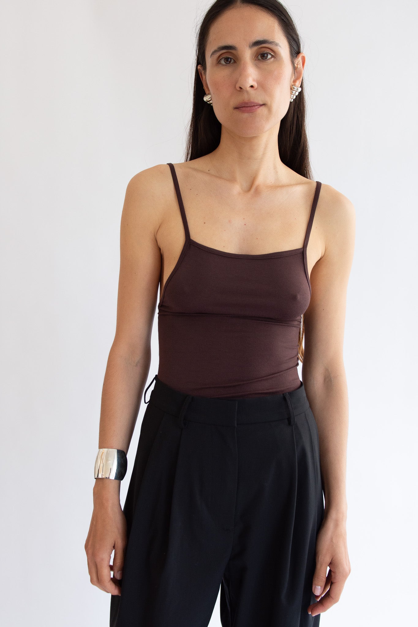 NIA THOMAS, Othella Tank Top, Espresso