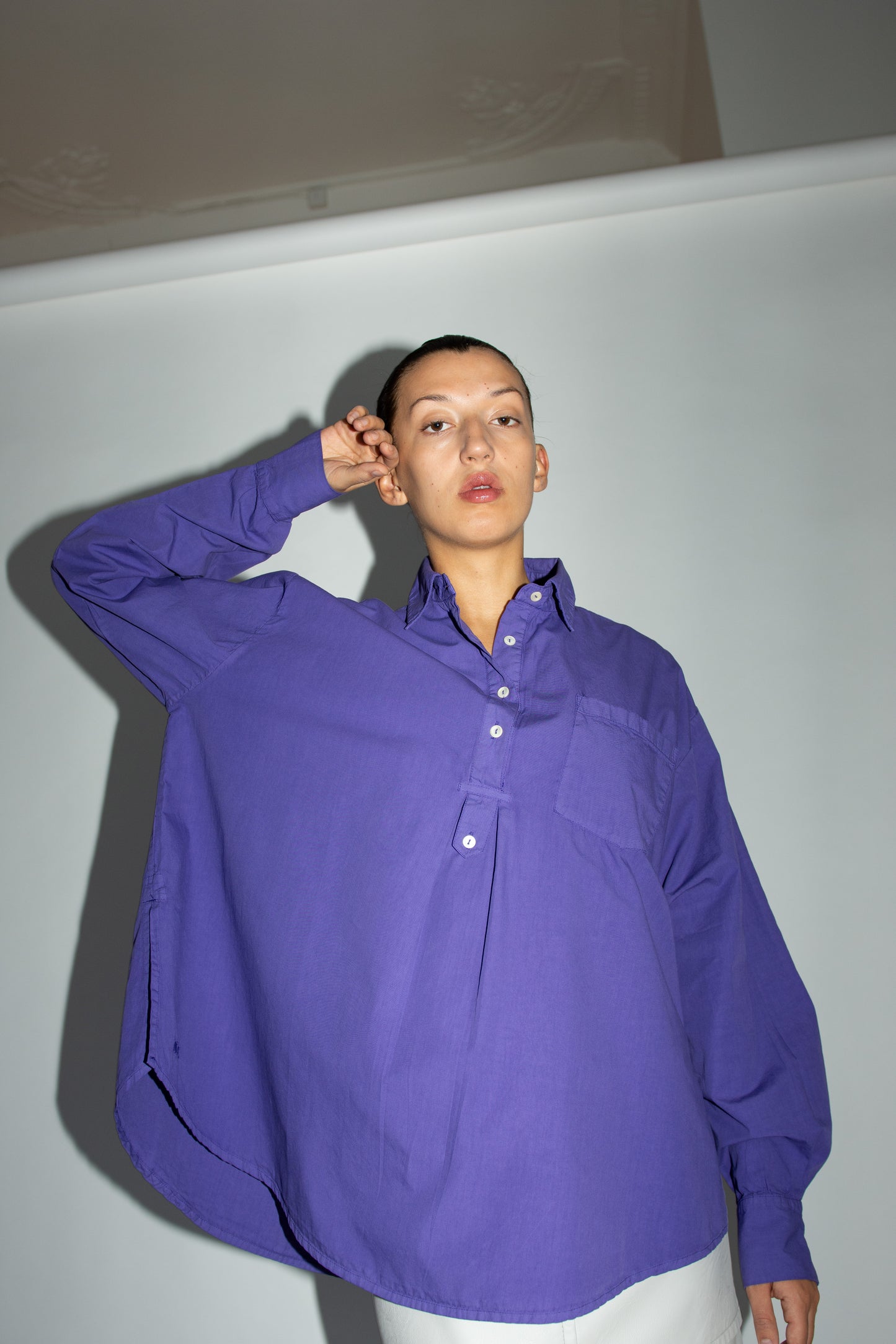 MR. LARKIN, Poet Shirt, Royal Purple