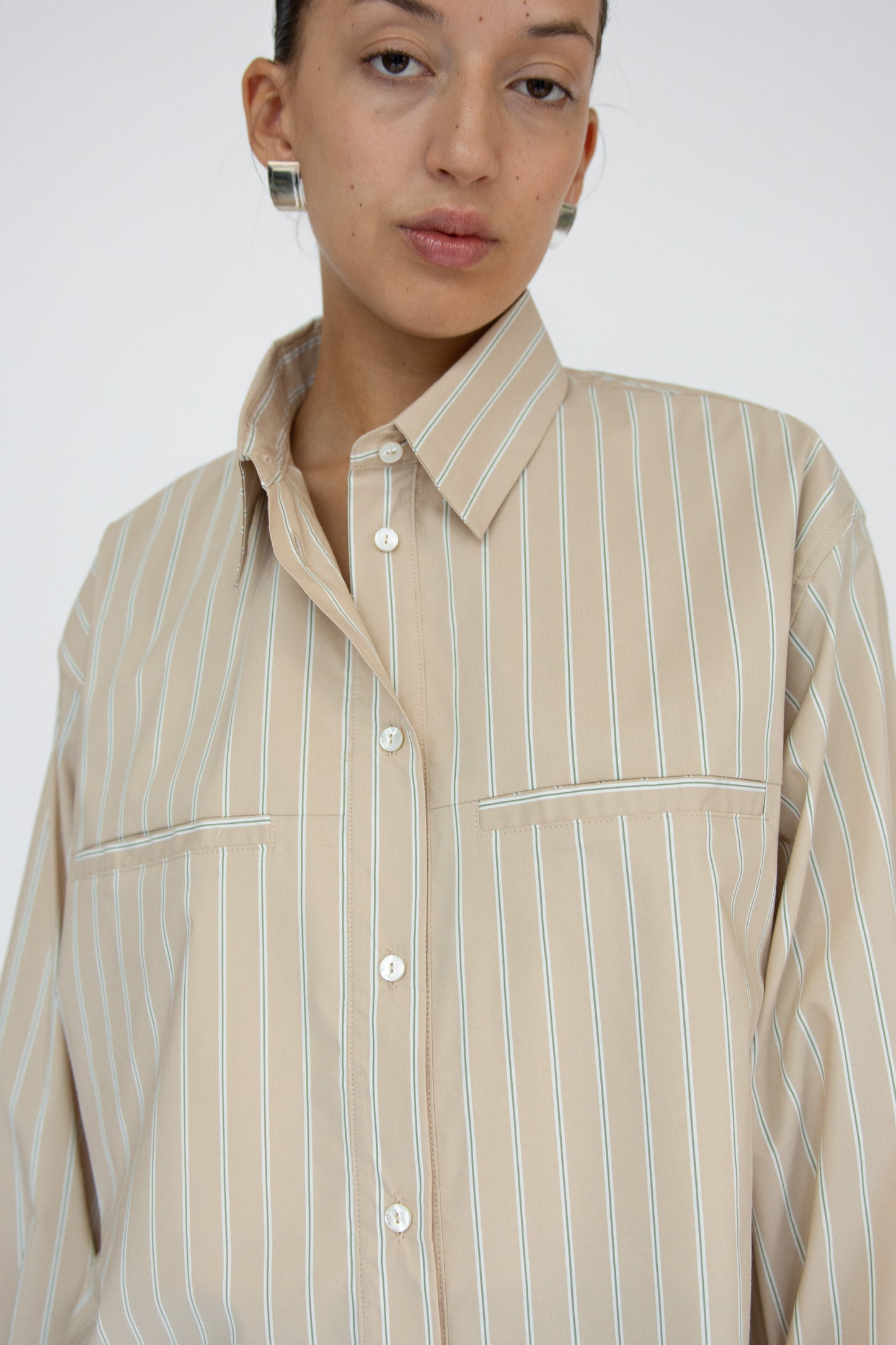 MR. LARKIN, King Welt Shirt, Tan Stripe