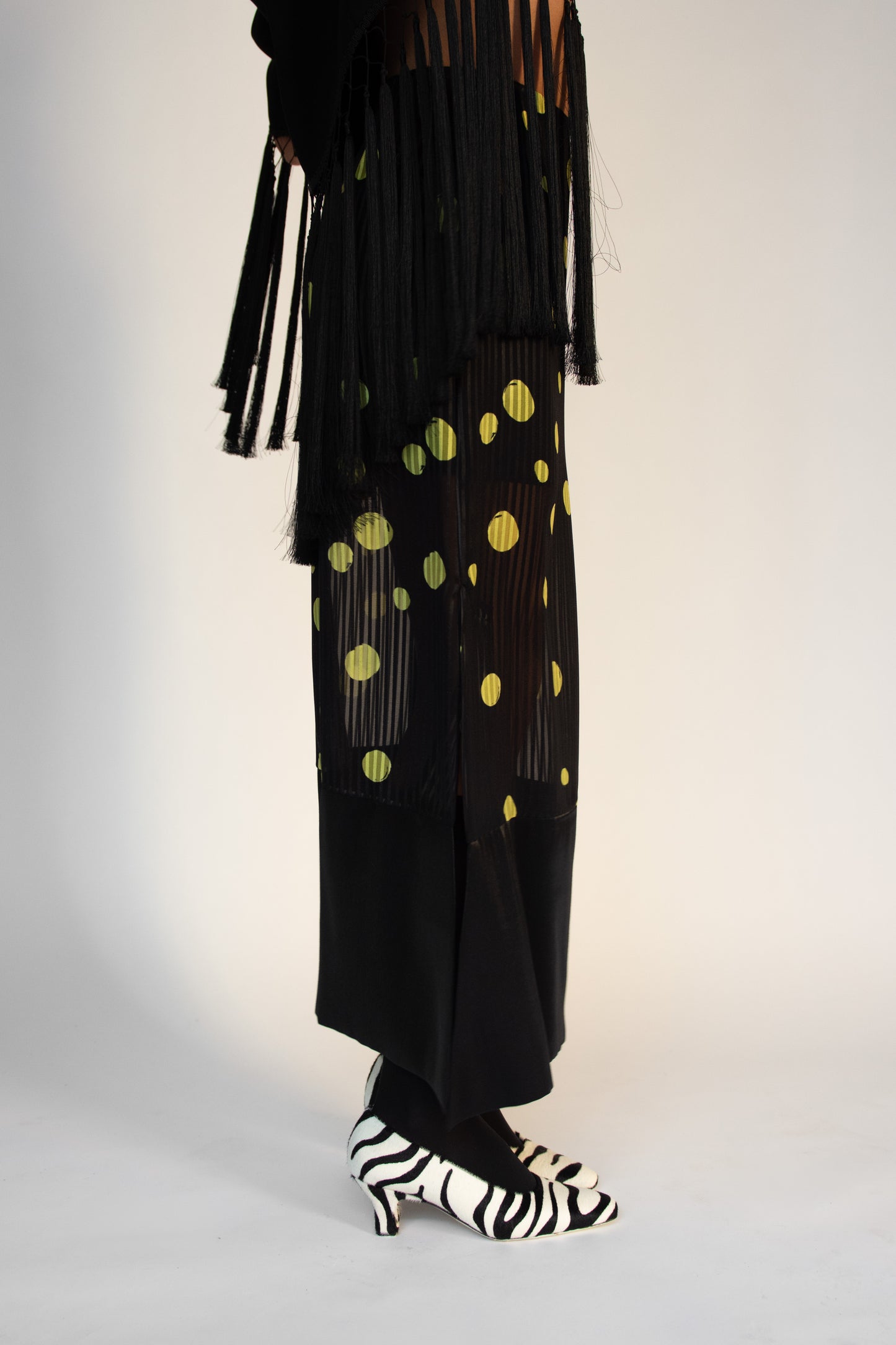 MR. LARKIN, Lou Lou Satin Hem Skirt, Space Green