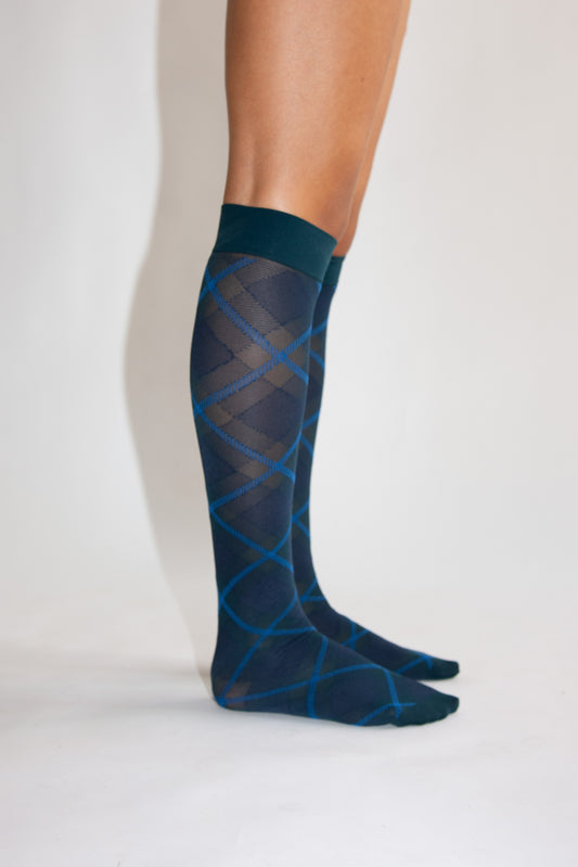 SWEDISH STOCKINGS, 2-pack Franka Knee-Highs, Deep Green