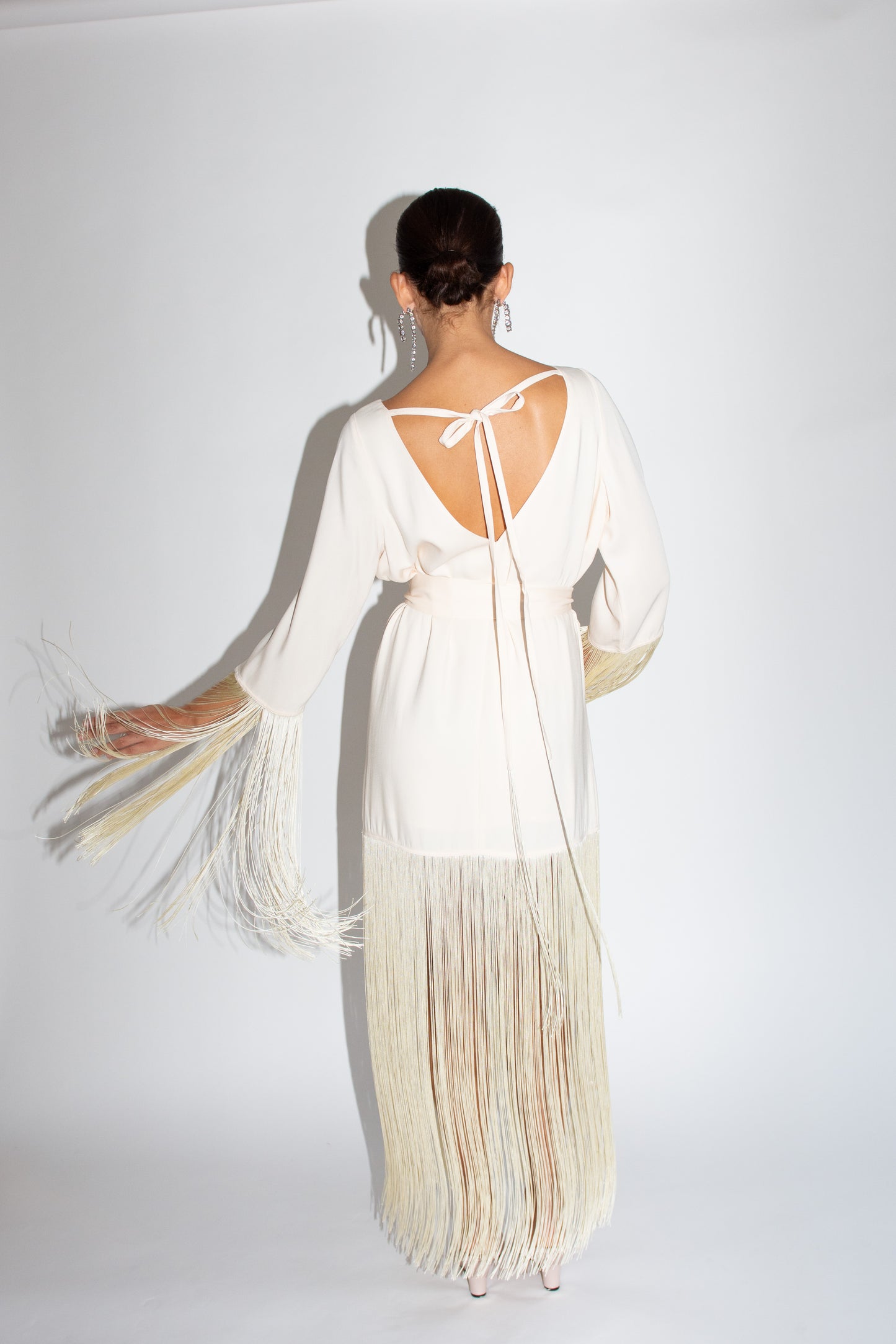MR. LARKIN, Orella Tassel Dress, Ivory