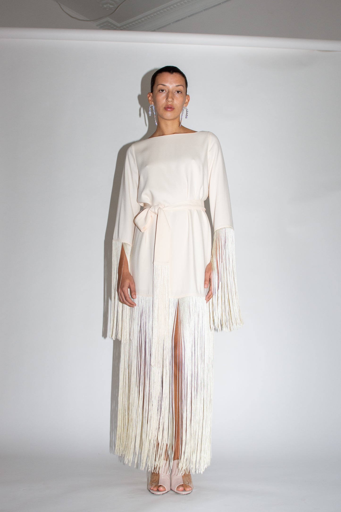MR. LARKIN, Orella Tassel Dress, Ivory