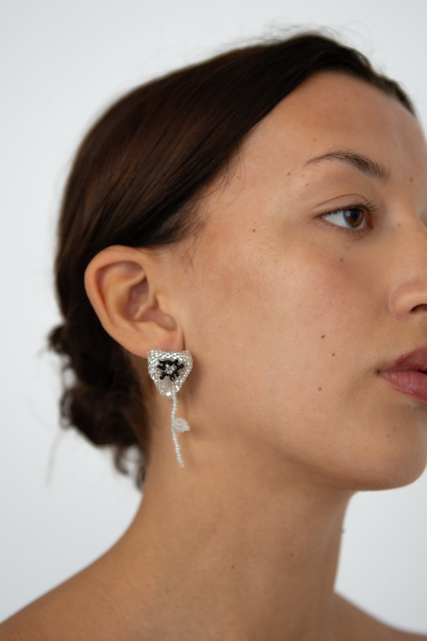 PURA UTZ, Poppy Ear Stick, Silver