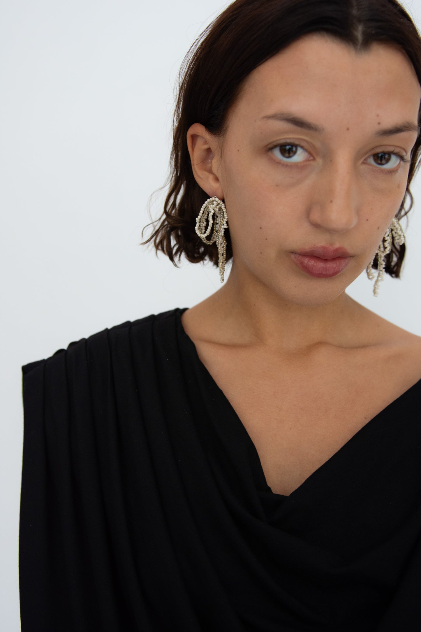 PURA UTZ, Lace Bow Ear Stick