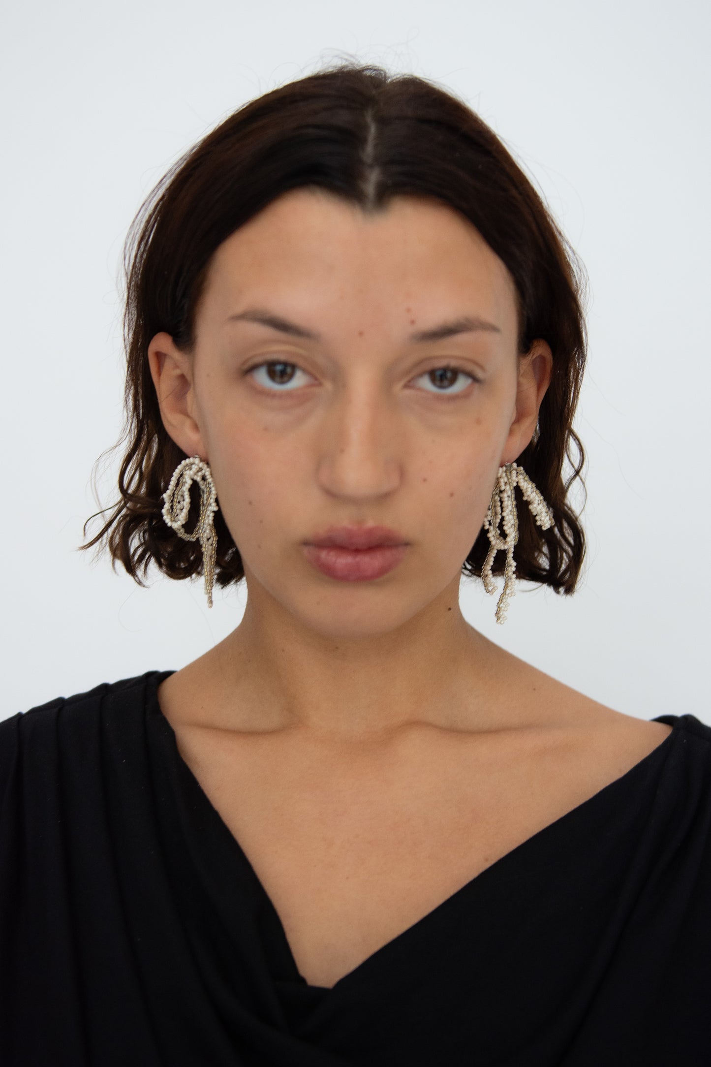 PURA UTZ, Lace Bow Ear Stick