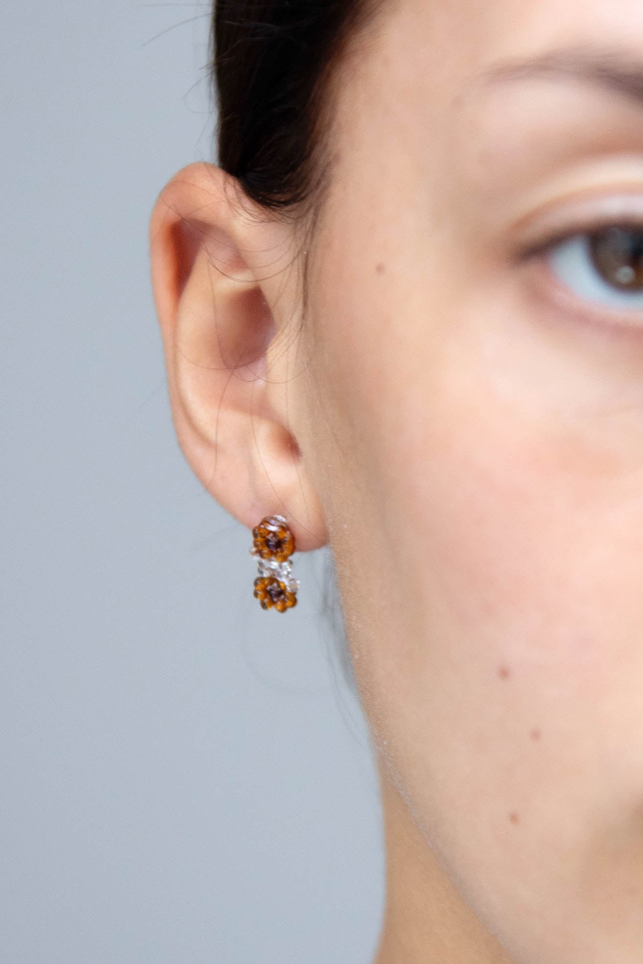 PURA UTZ, Double Flower Ear Stick, Brown