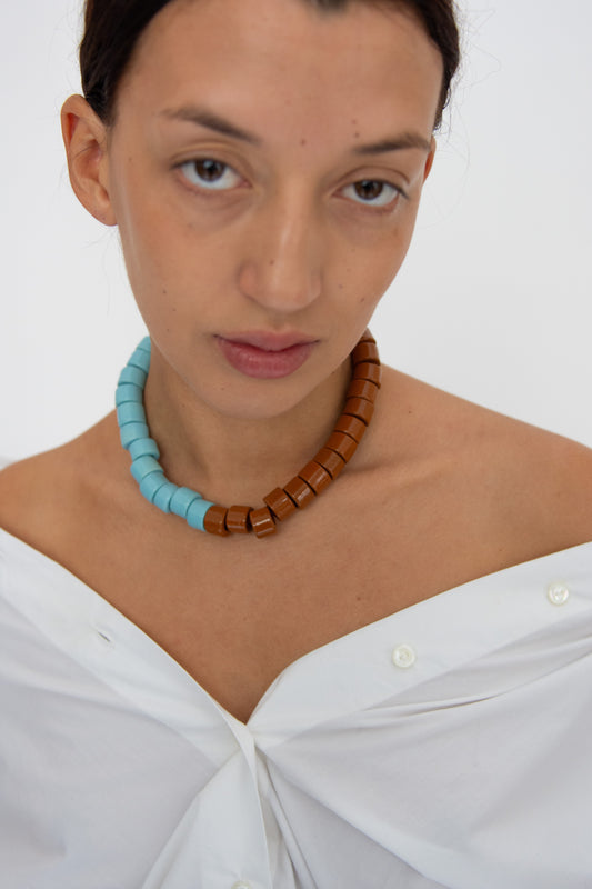 HER NEW TRIBE, Bead Two Necklace, Pool & Toffee Split Candy