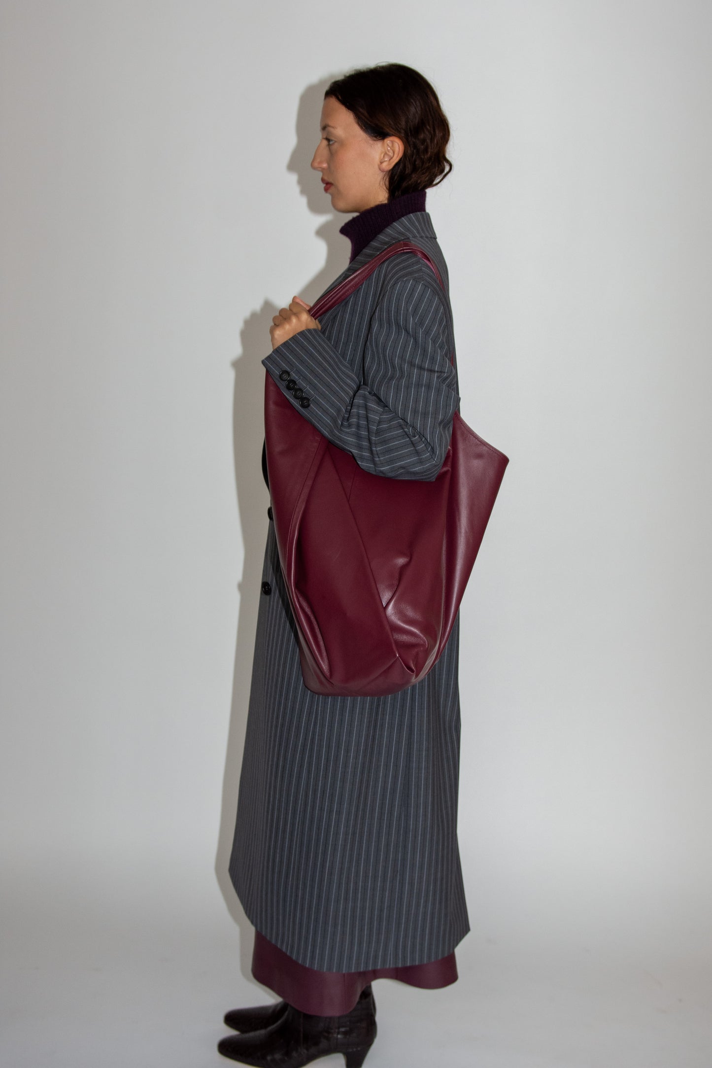 MODERN WEAVING, XL Oversize Shopper, Burgundy