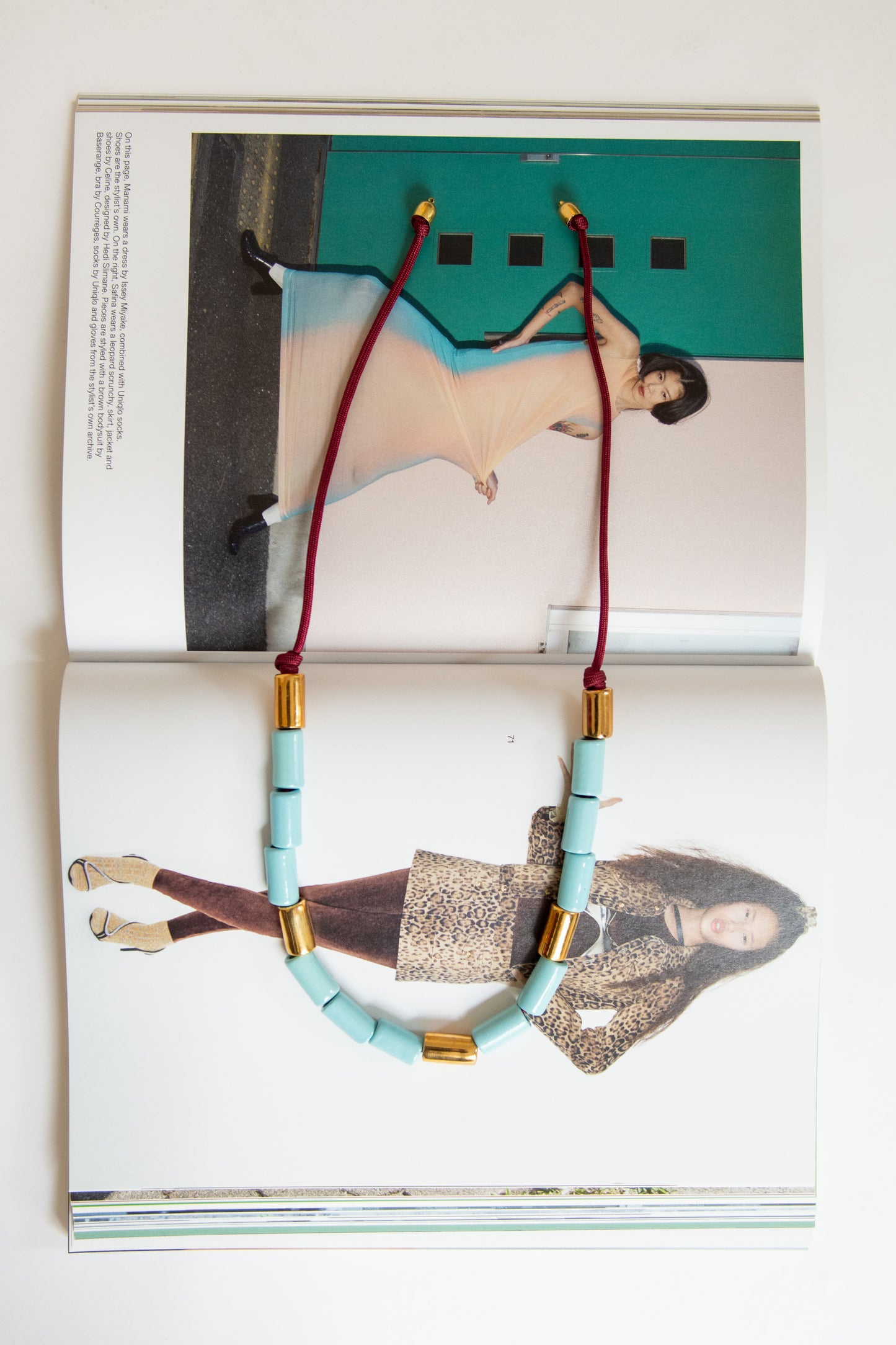 HER NEW TRIBE, Bead Four Necklace, Pool & Karat Candy