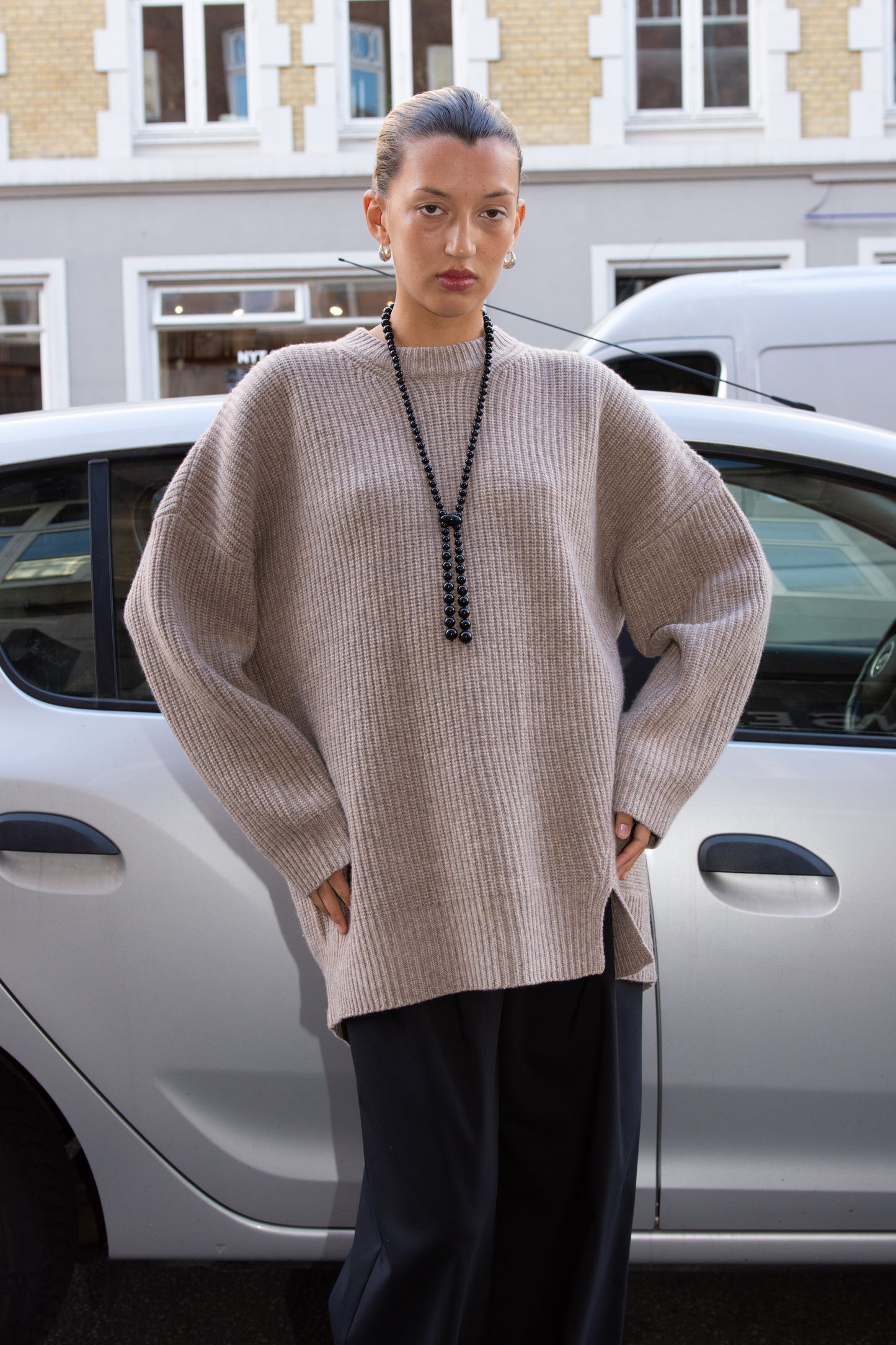 THE GARMENT, Como Giant Sweater, Beige Melange