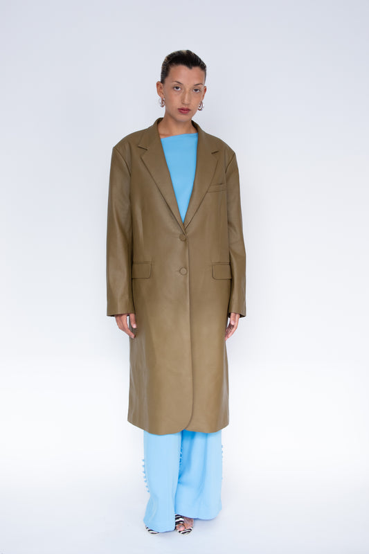 MR. LARKIN, Harper Long Blazer, Olive