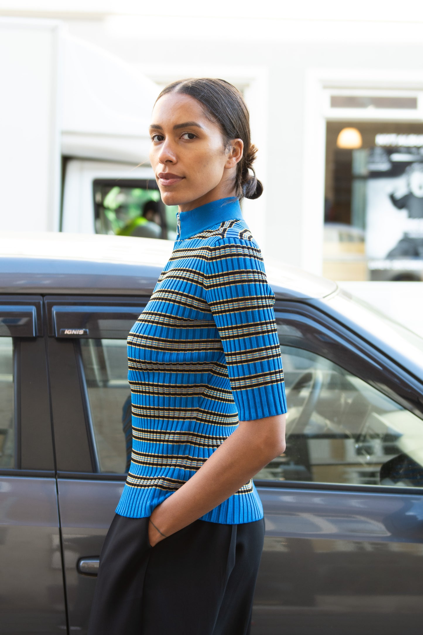 MR. LARKIN, Franca Knit, Cobalt