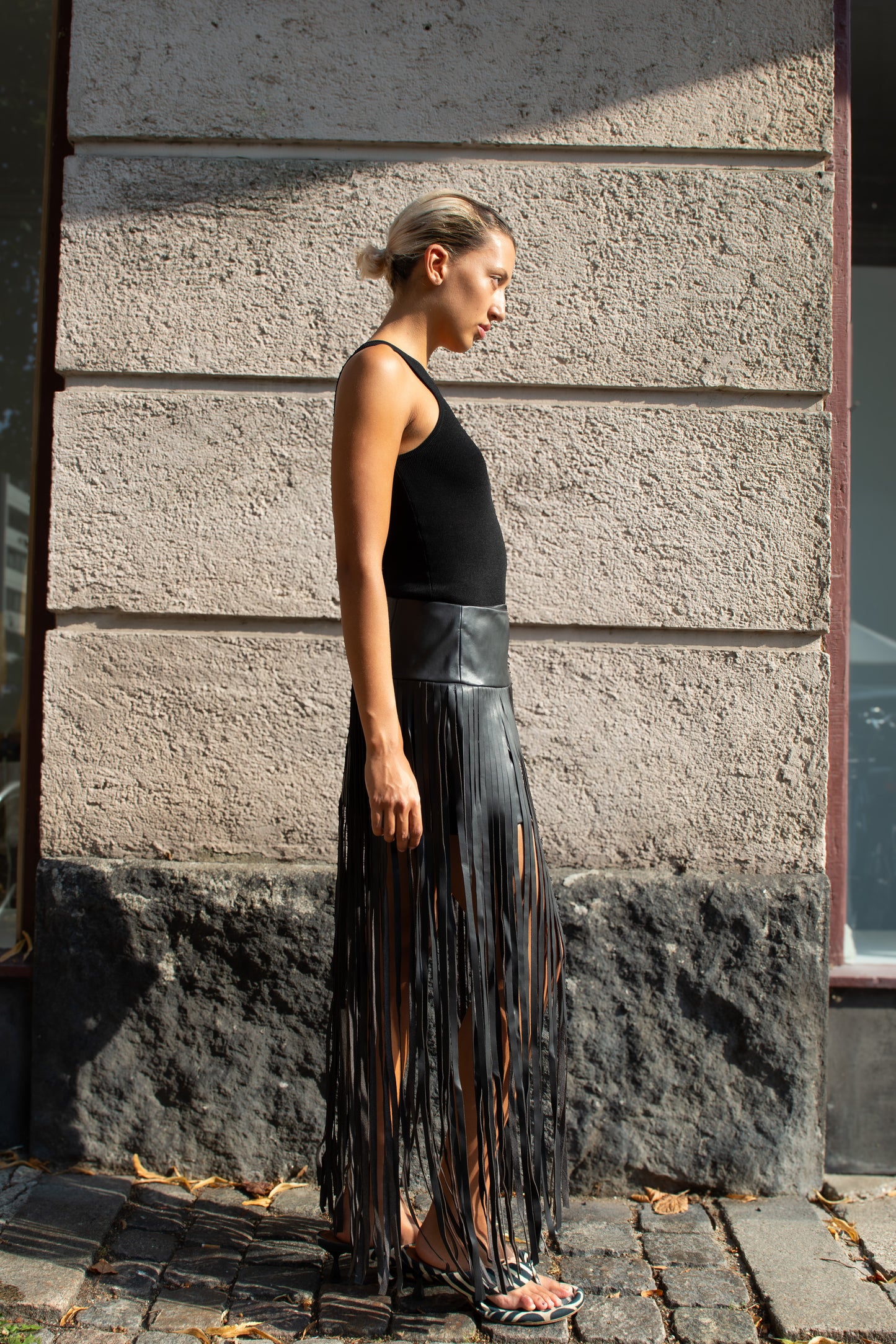 THE GARMENT, Brooklyn Fringe Skirts, Black
