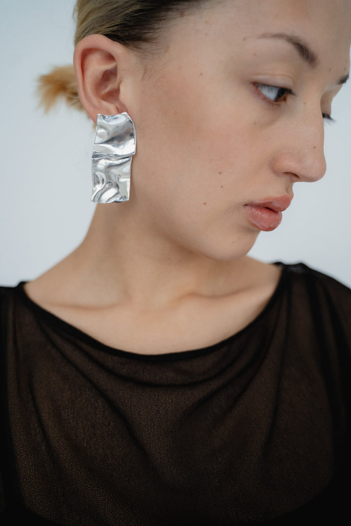 FARIS, Warp Earrings, Sterling Silver