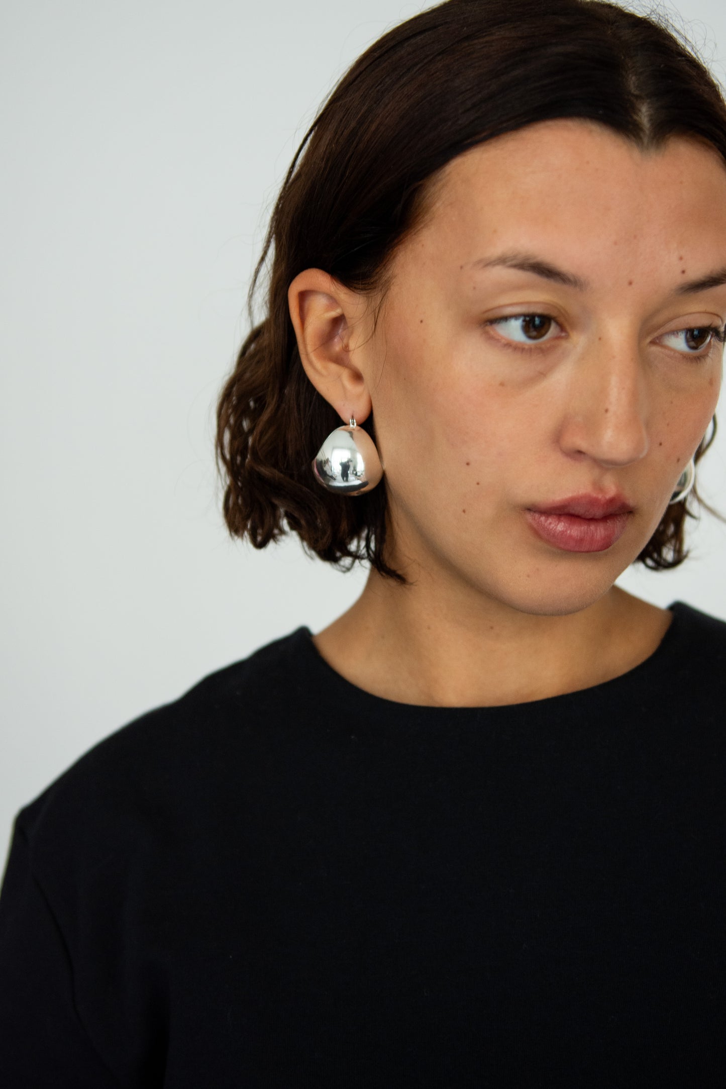 RACHEL COMEY, Large Keel Hoop, Sterling Silver