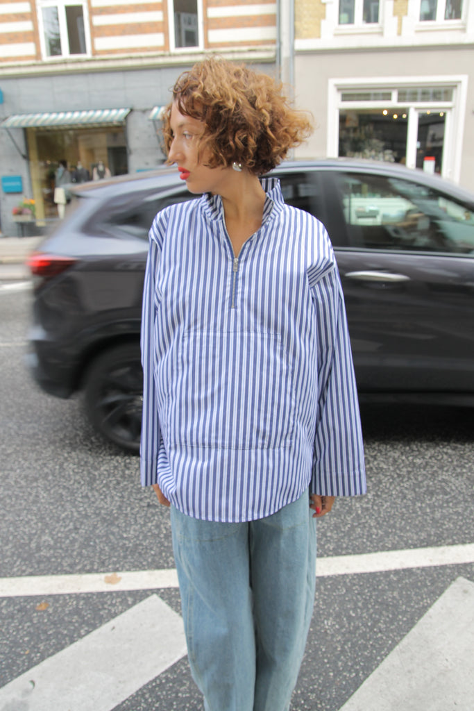 MR. LARKIN, Jade Pullover, Blue Stripe