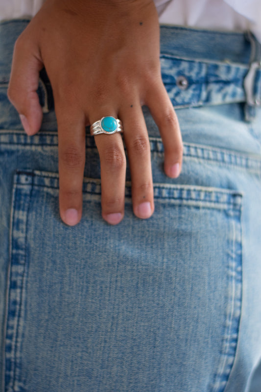 TRINE TUXEN, Howlite Ring, Sterling Silver