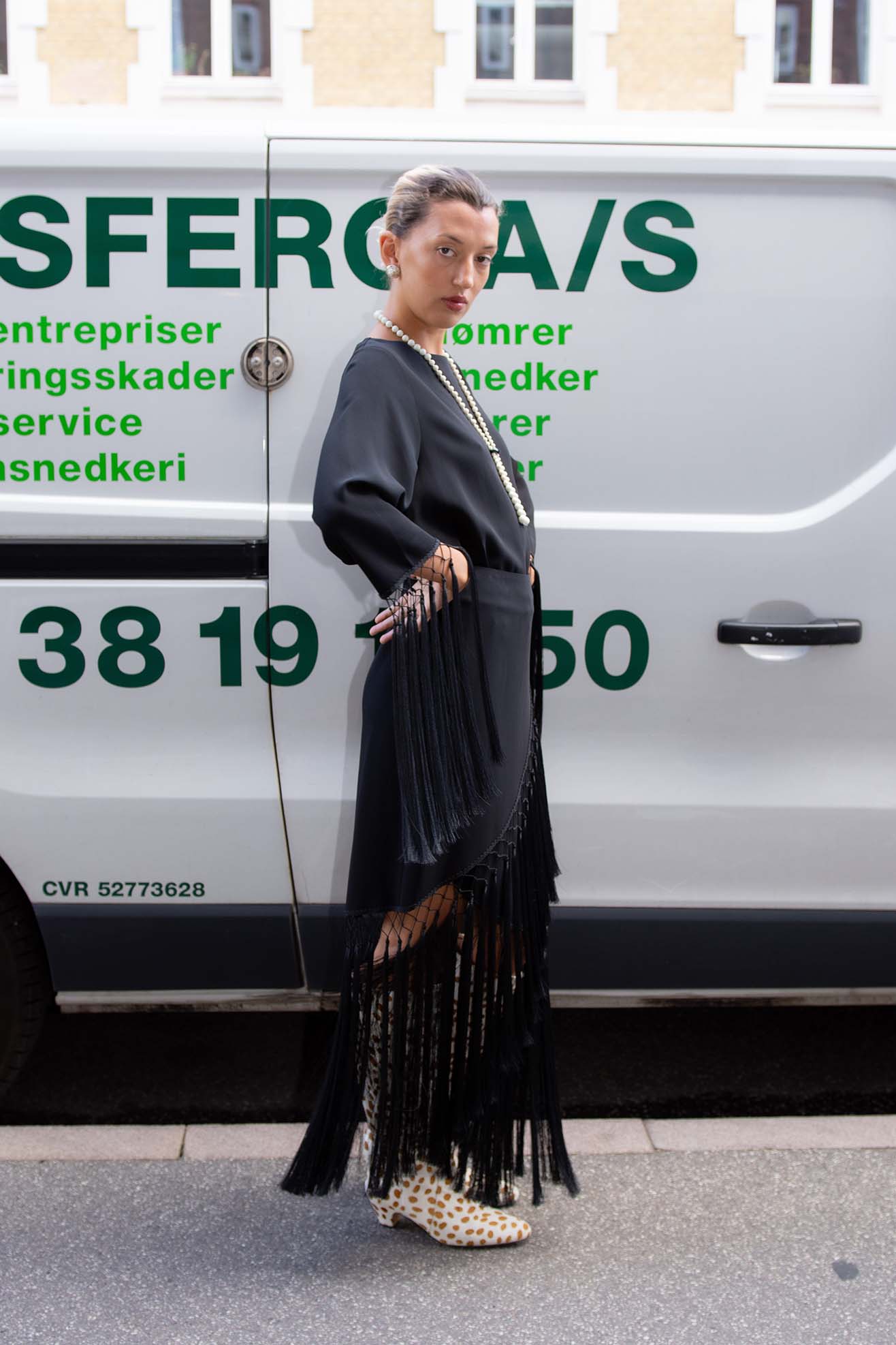 MR. LARKIN, Cara Fringe Wrap Skirt, Black