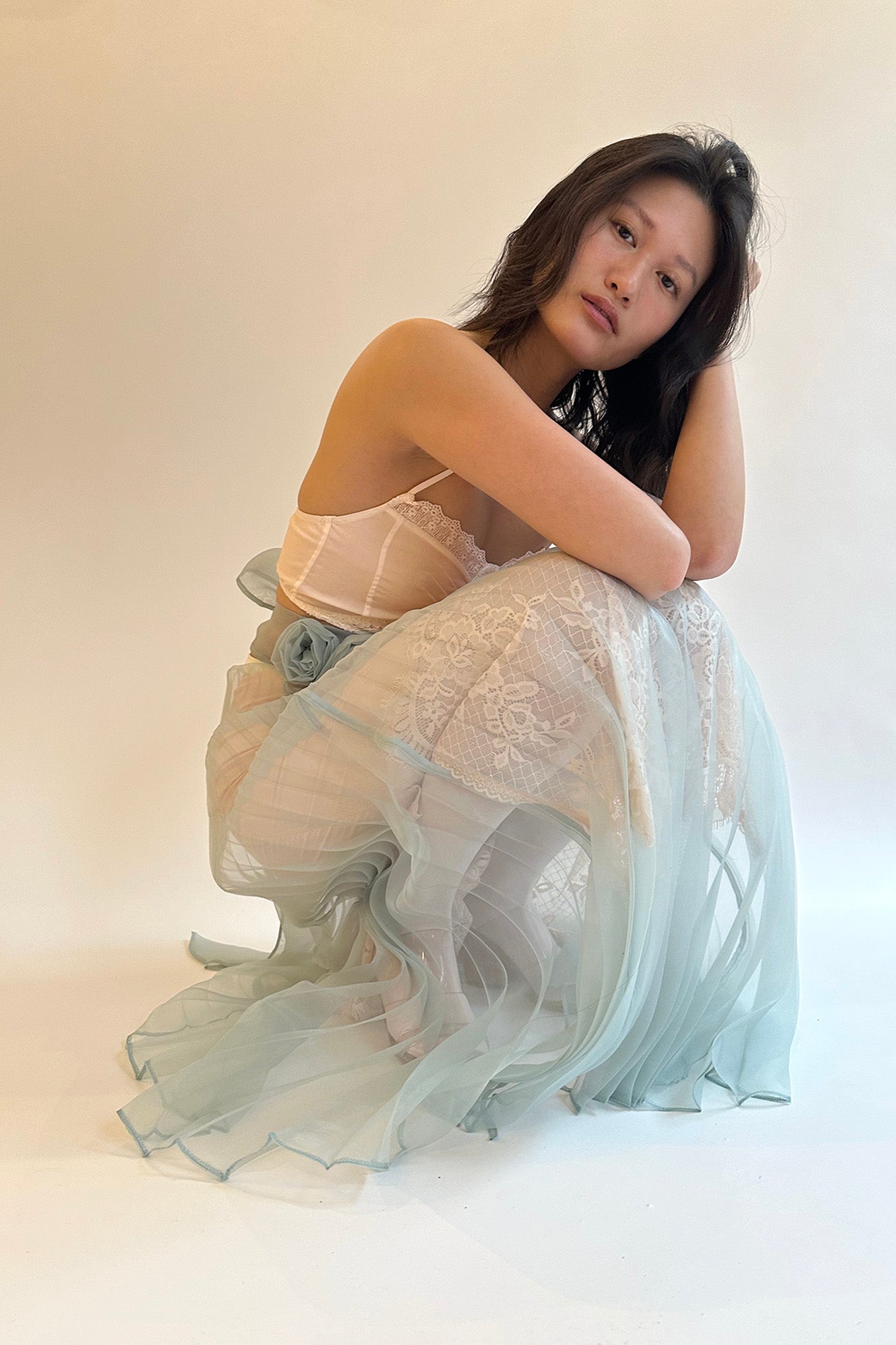 MR. LARKIN, Lilly Maxi Skirt, Ice