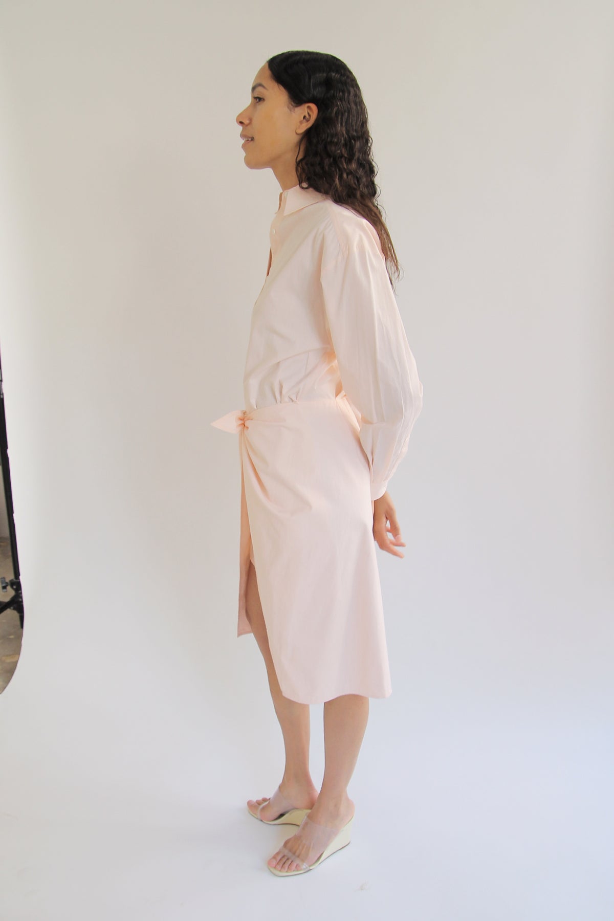 MR. LARKIN, Nik Wrap Dress, Pale Peach