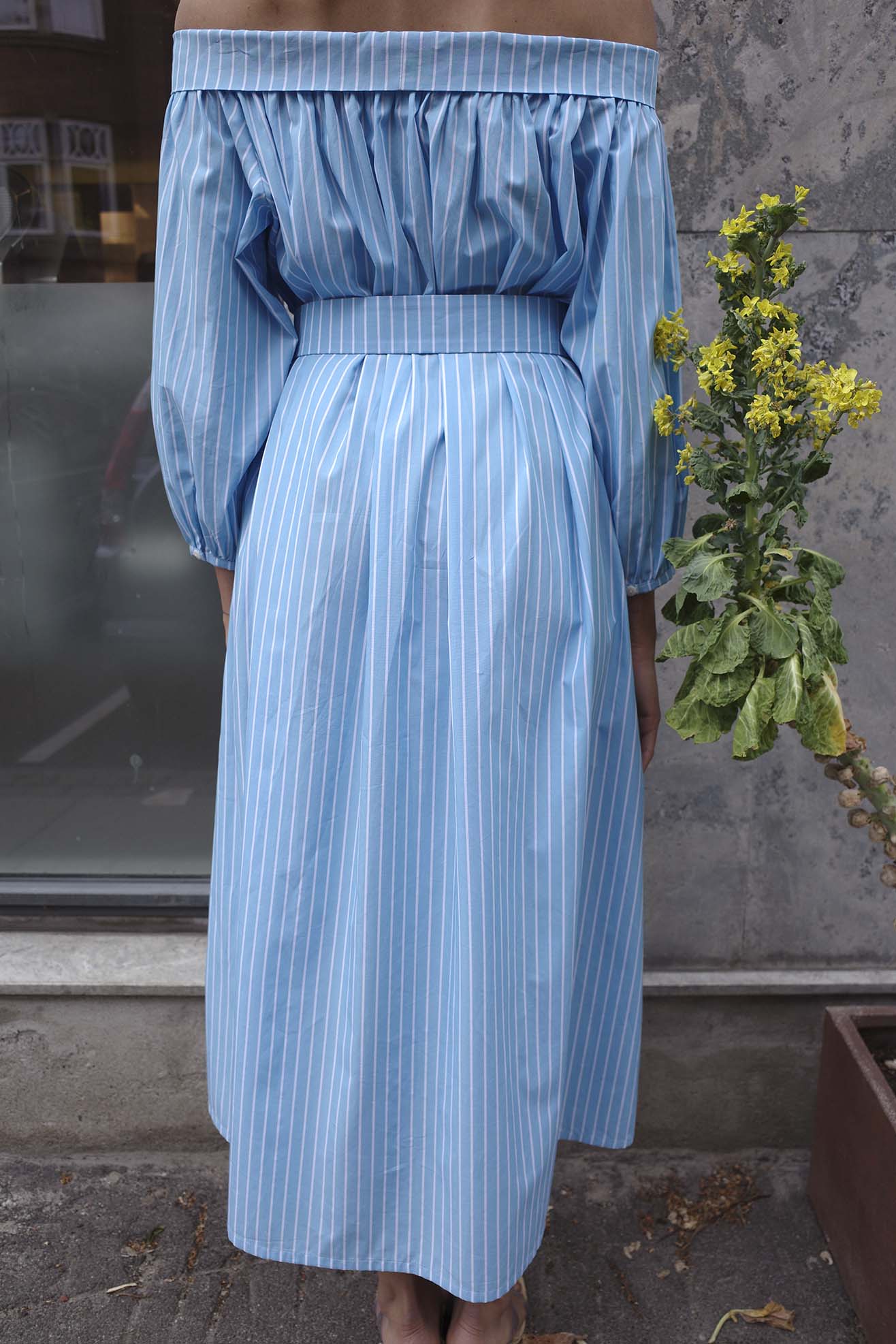 MR. LARKIN, Sutton Dress, Cerulean