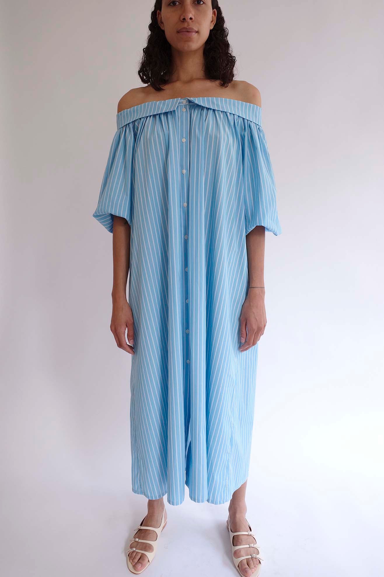 MR. LARKIN, Sutton Dress, Cerulean