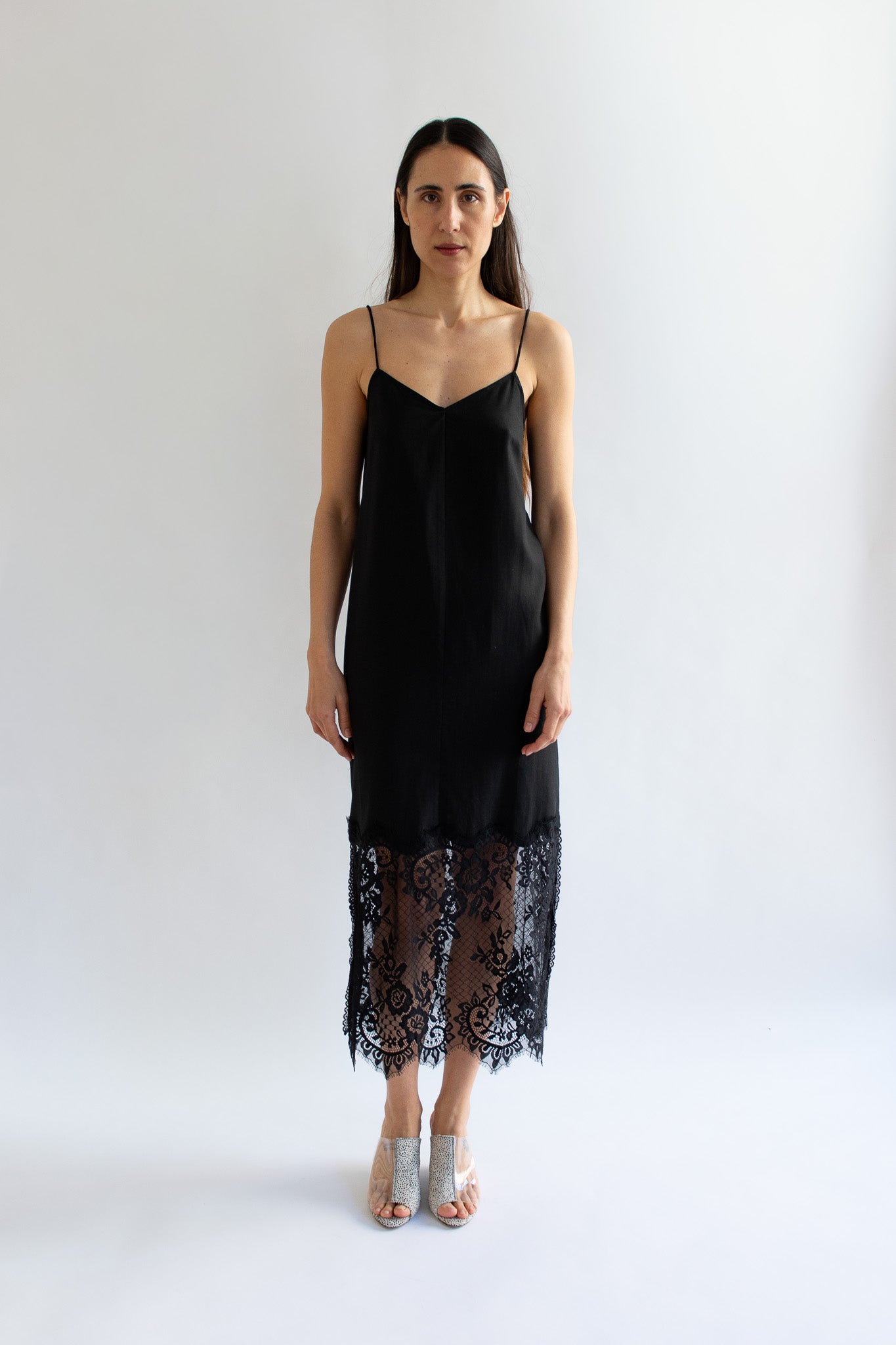 MR. LARKIN, Merci Slip Dress, Black