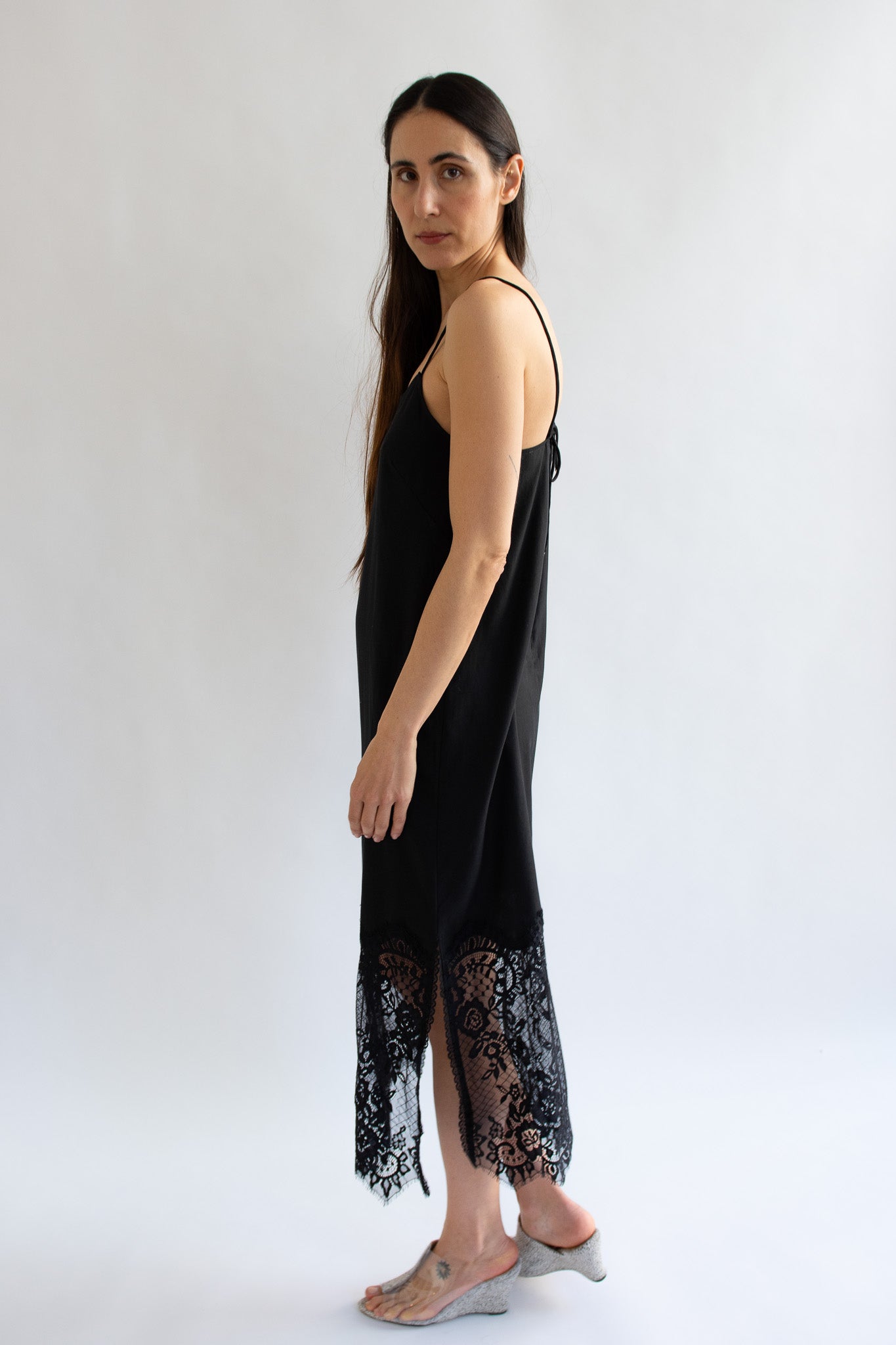 MR. LARKIN, Merci Slip Dress, Black