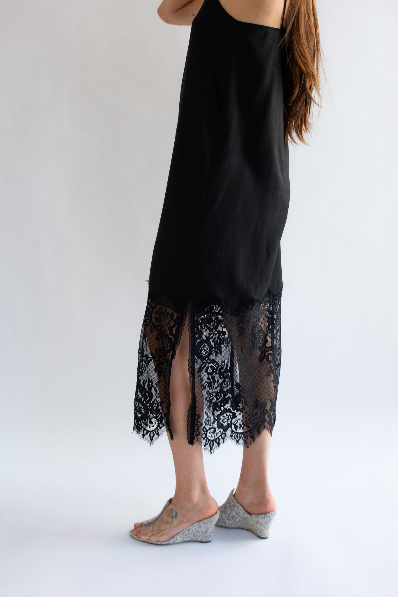 MR. LARKIN, Merci Slip Dress, Black