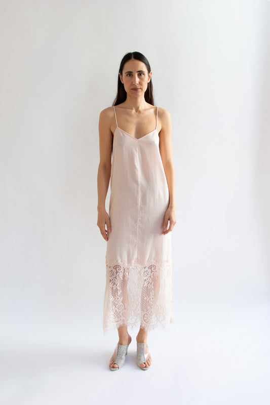 MR. LARKIN, Merci Slip Dress, Pale Peach