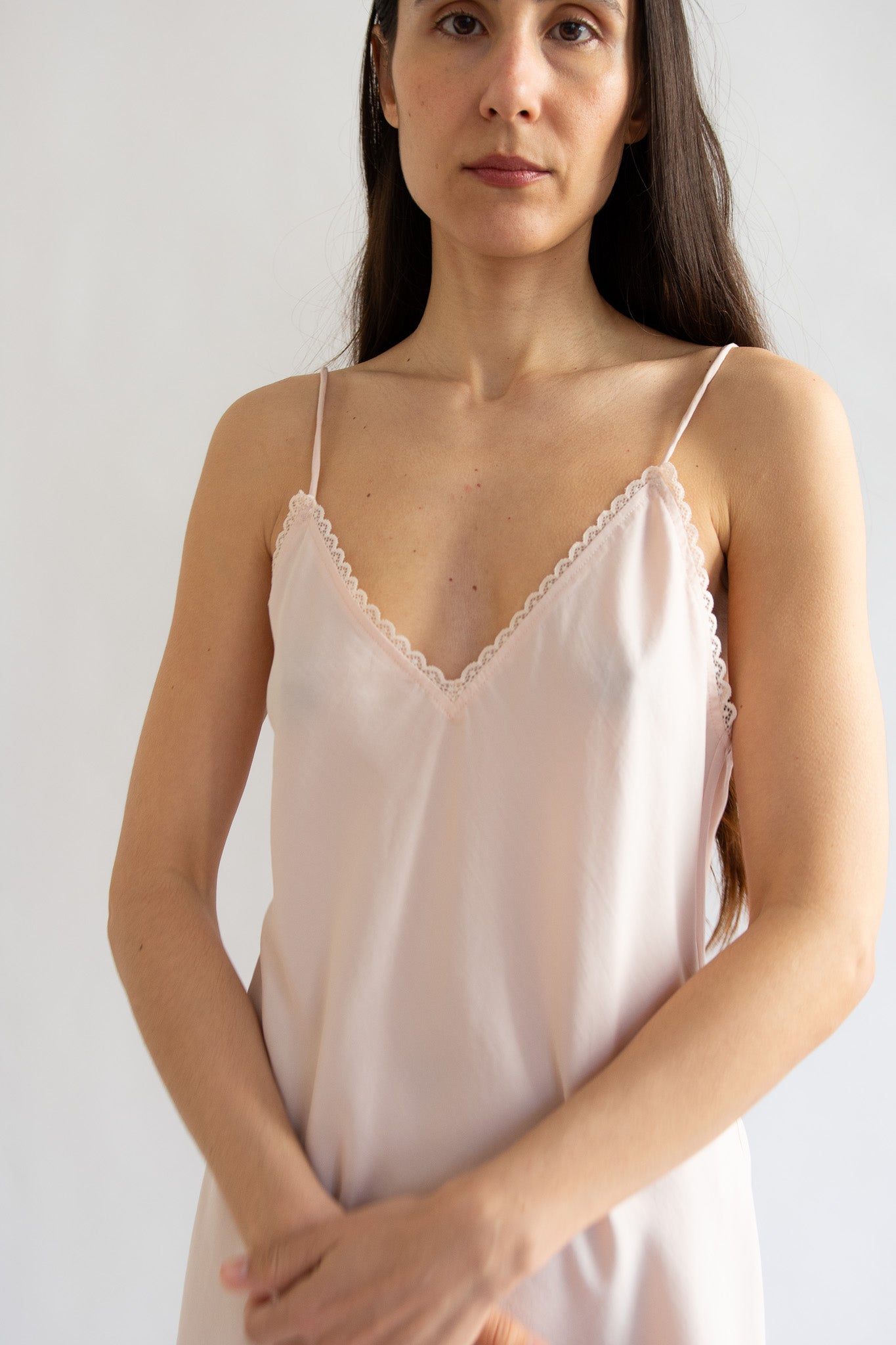 MR. LARKIN, Mini Slip Dress, Pale Peach