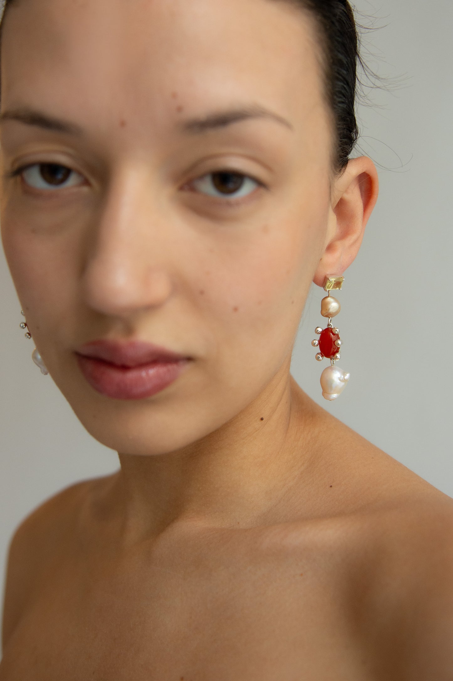 FARIS, Dotto Gem Potion Drops, Silver/Lemon Topaz/Carnelian