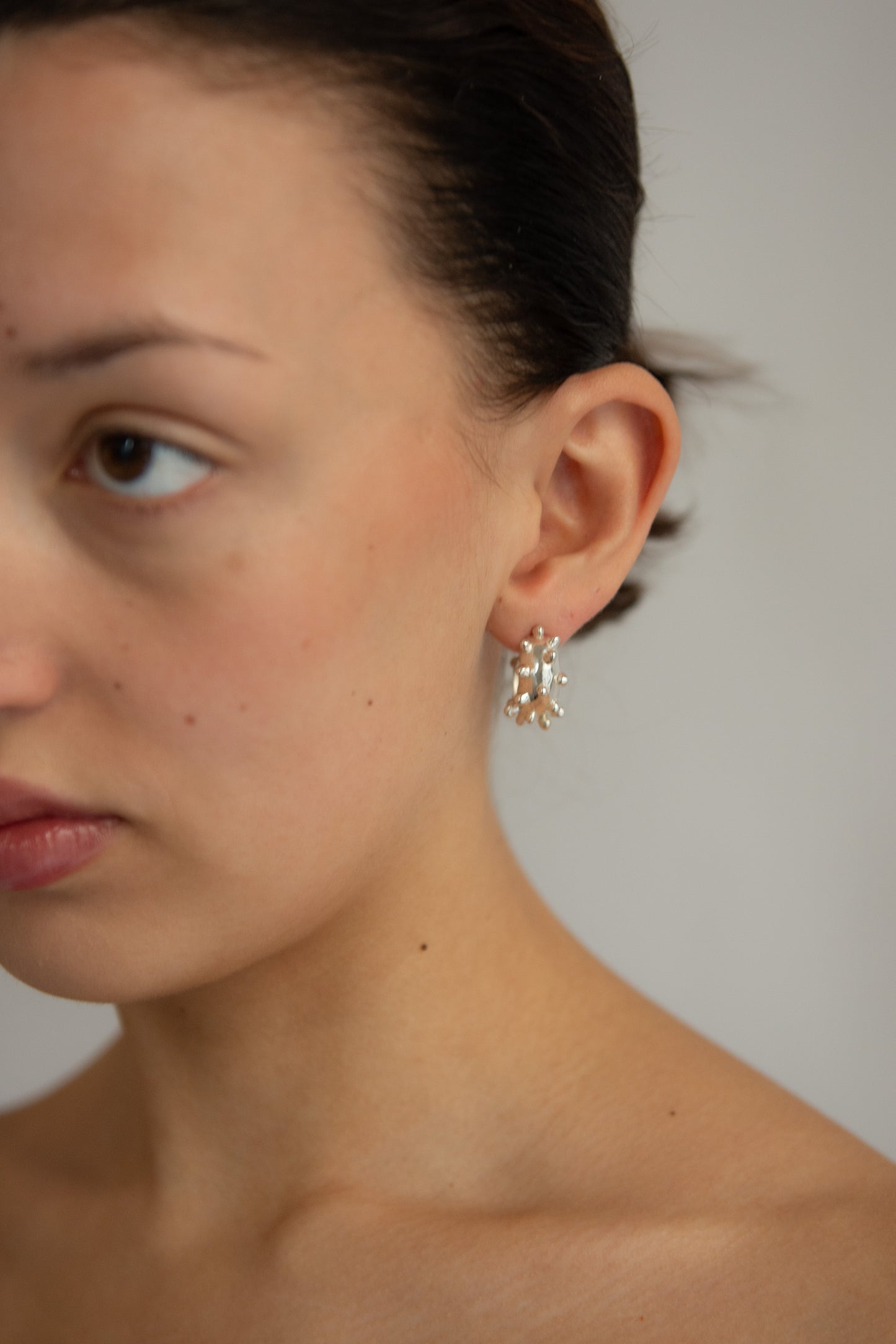 FARIS, Dotto Hoops, Sterling Silver