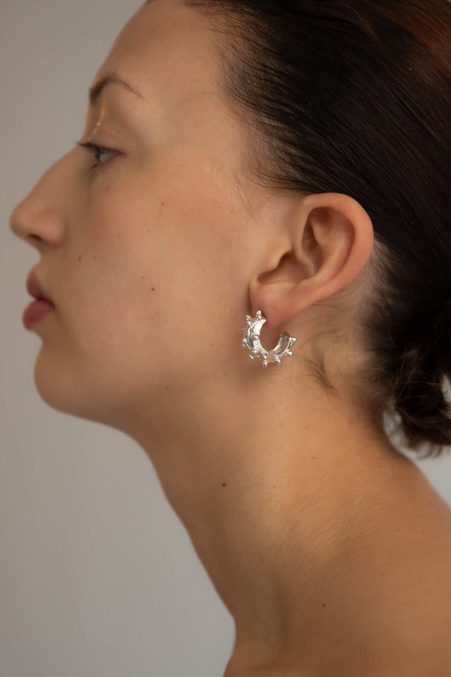 FARIS, Dotto Hoops, Sterling Silver