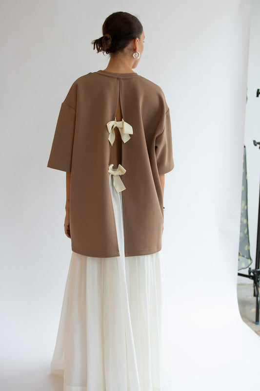 THE GARMENT, TG Bow Tee, Ice Latte