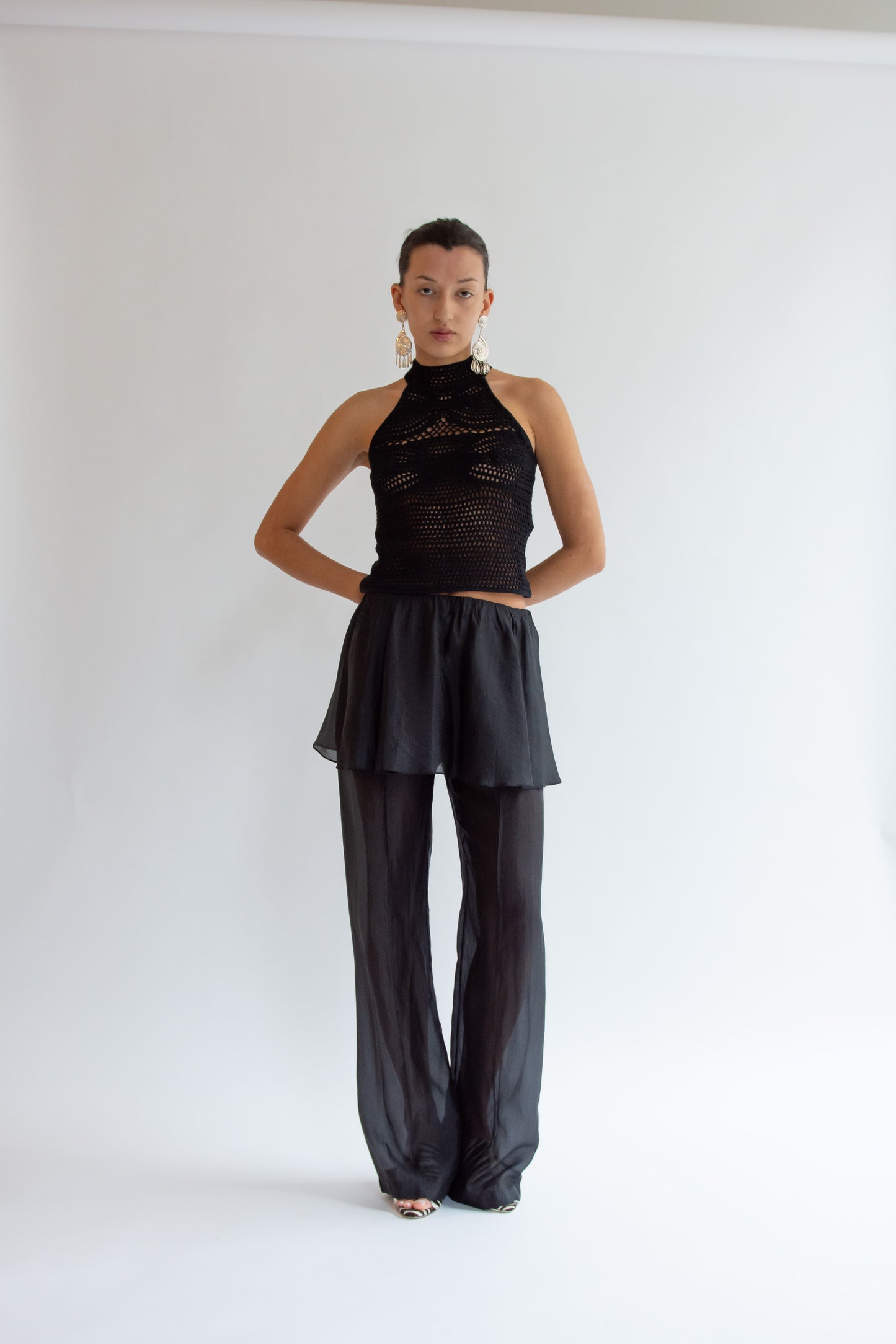 THE GARMENT, Egypt Crochet Top, Black