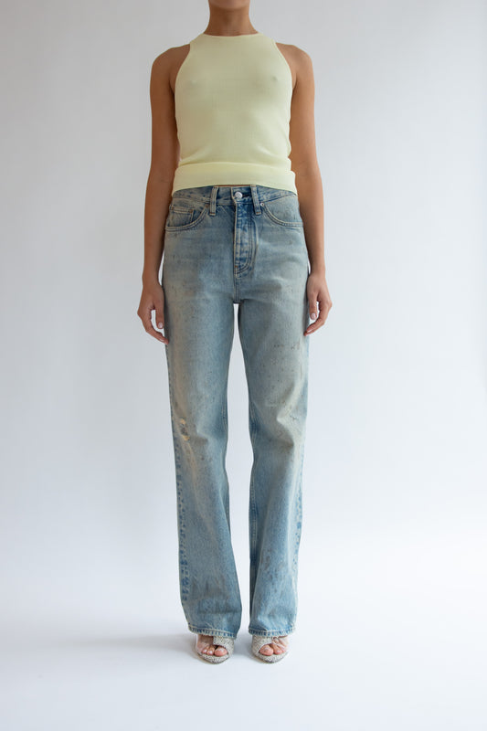 SUNFLOWER, Relaxed Boot Jean, Paint Worn