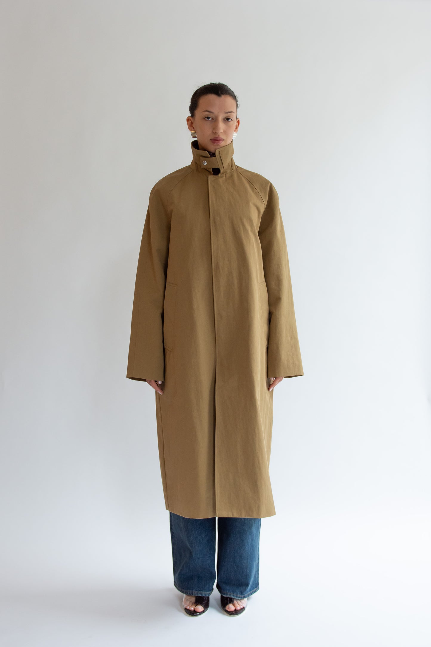 SUNFLOWER, Raglan Coat, Dark Sand