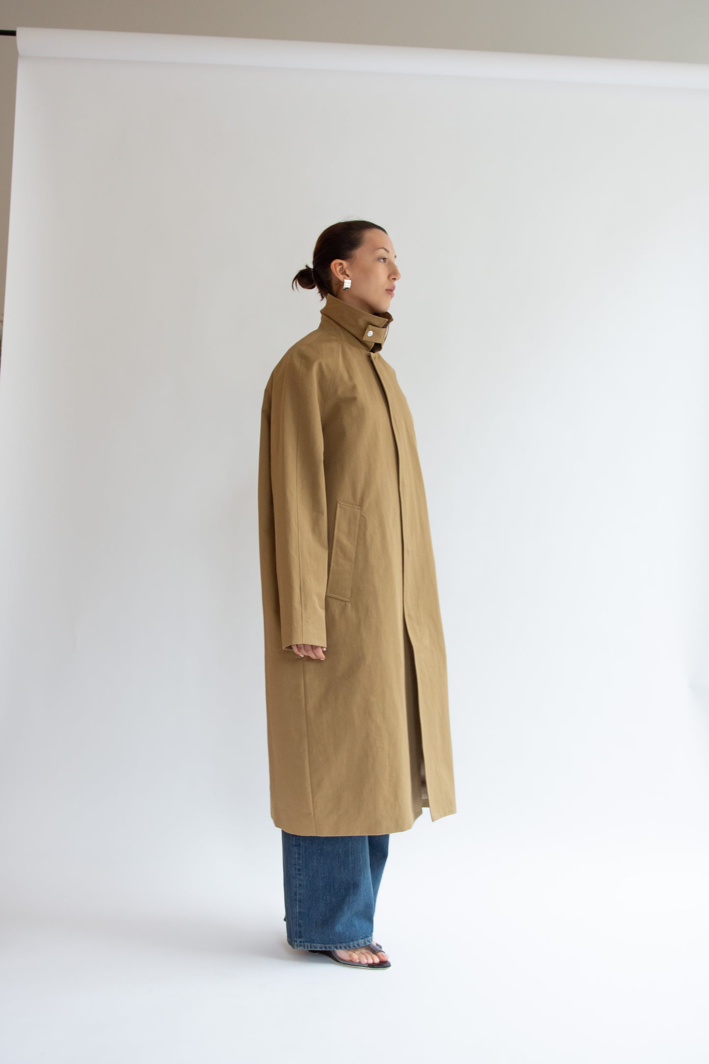 SUNFLOWER, Raglan Coat, Dark Sand