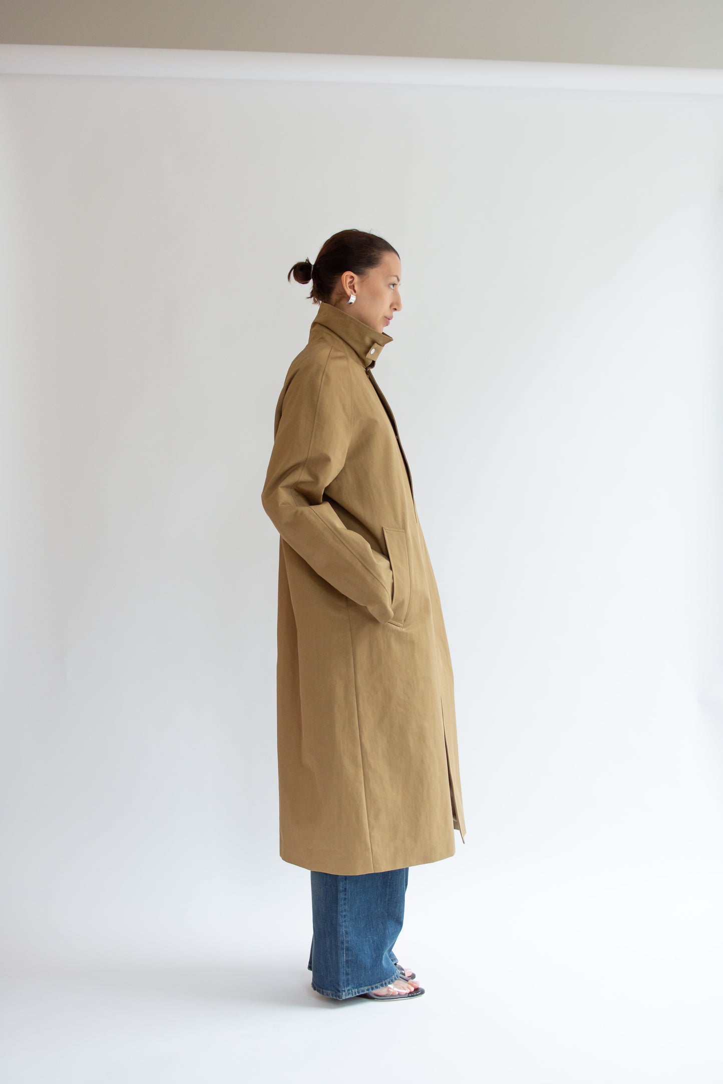 SUNFLOWER, Raglan Coat, Dark Sand