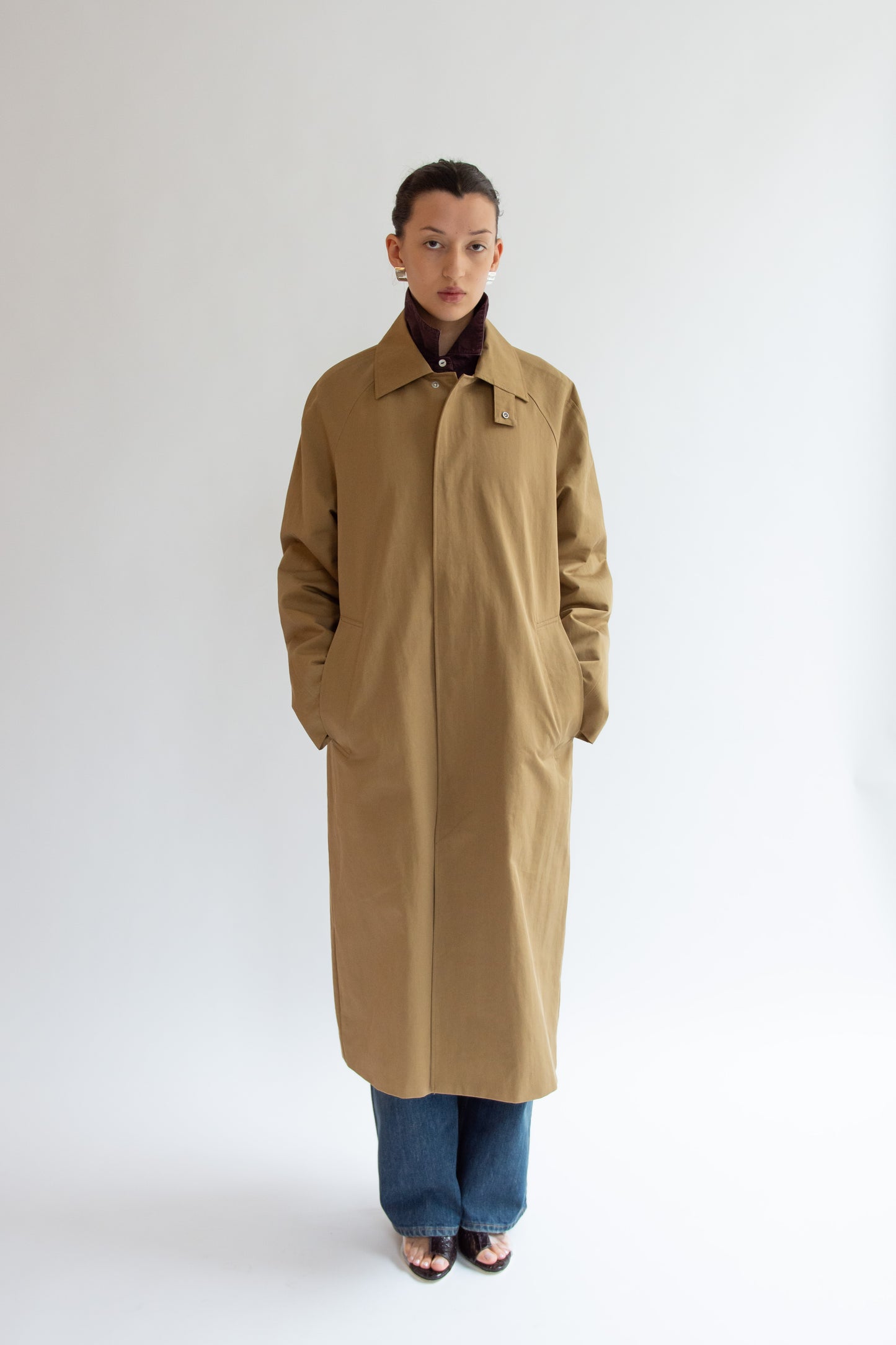 SUNFLOWER, Raglan Coat, Dark Sand