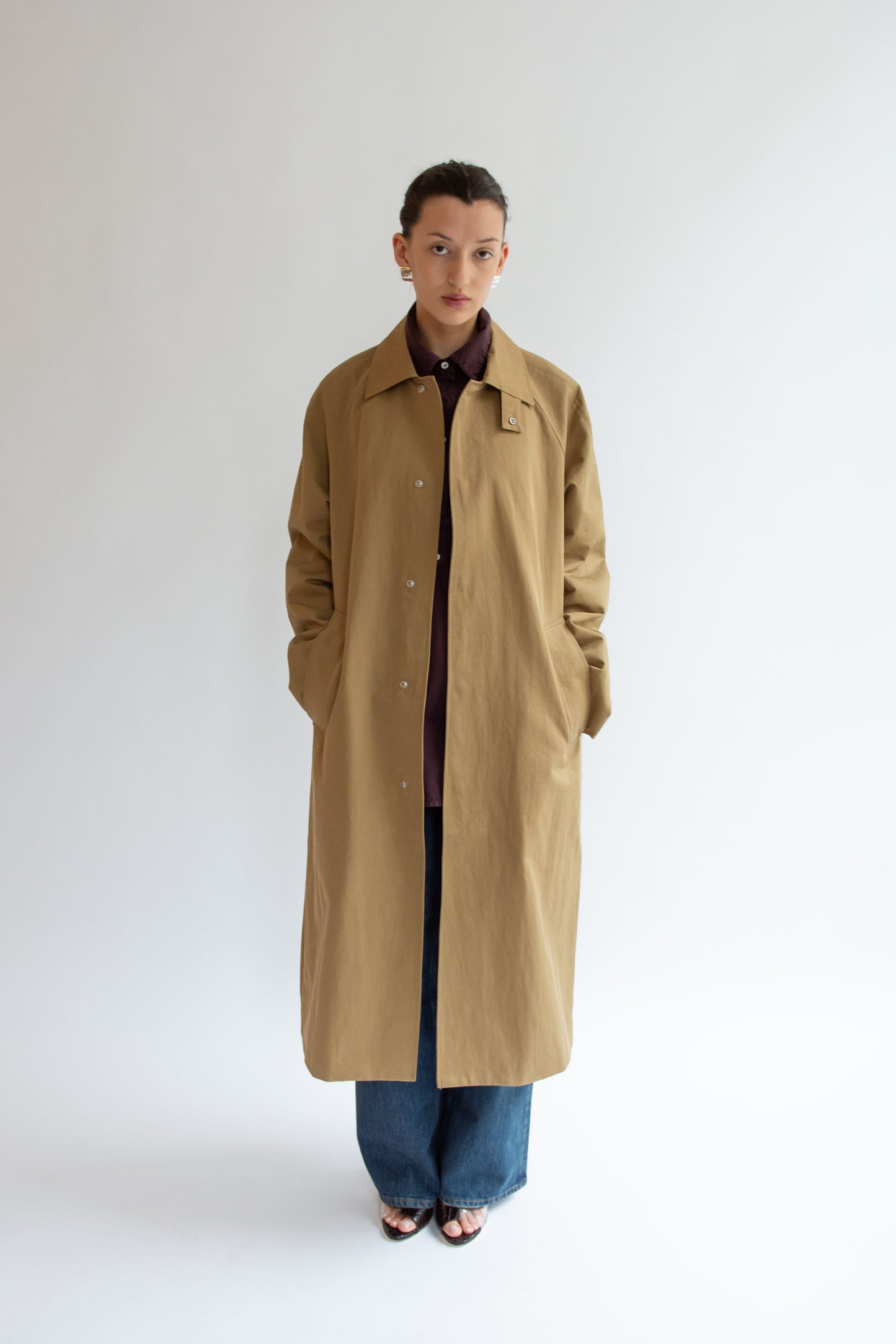 SUNFLOWER, Raglan Coat, Dark Sand