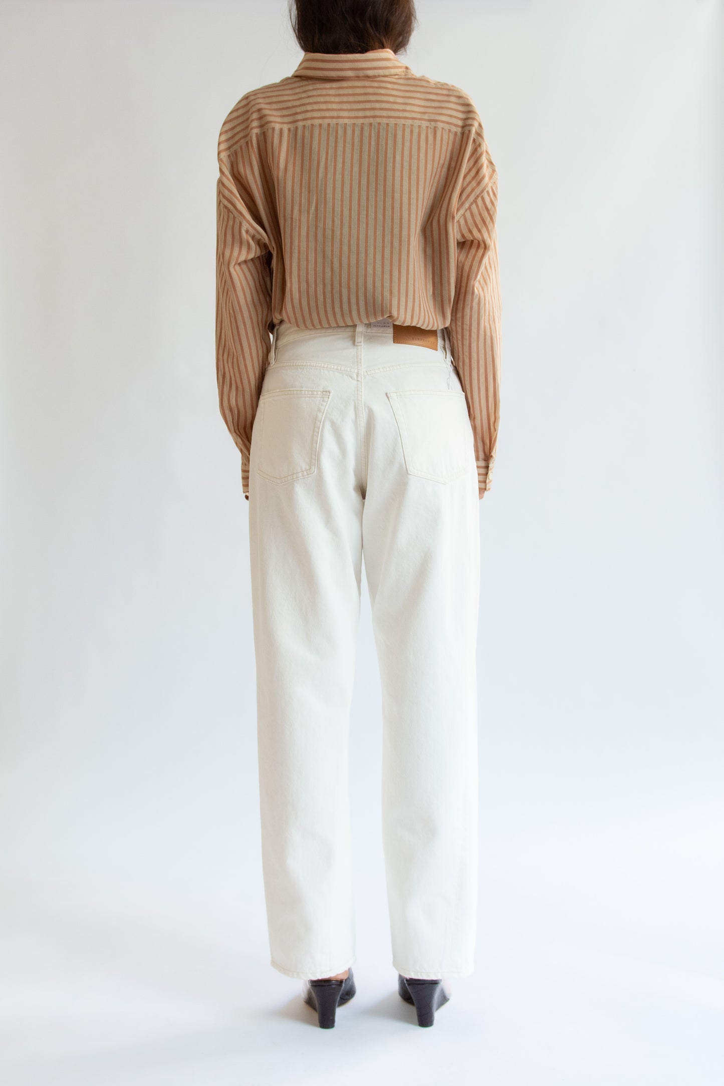 SUNFLOWER, Wide Twist Jean, Vintage White