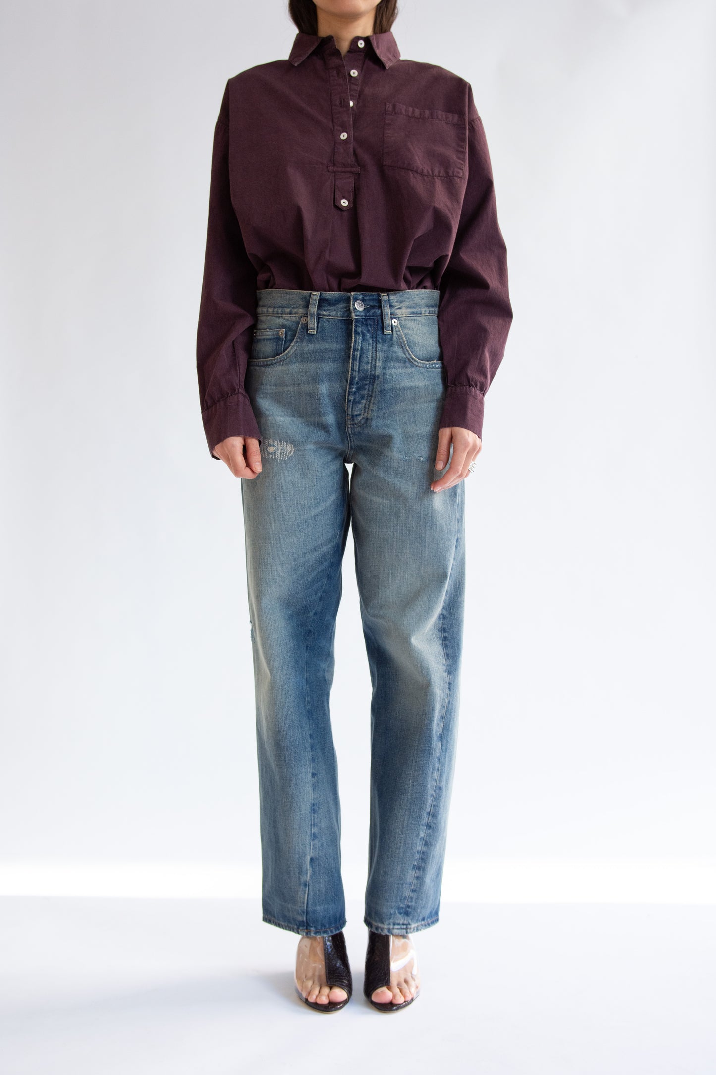 SUNFLOWER, Wide Twist Jean, Well Worn Blue