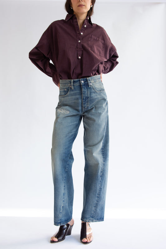 SUNFLOWER, Wide Twist Jean, Well Worn Blue