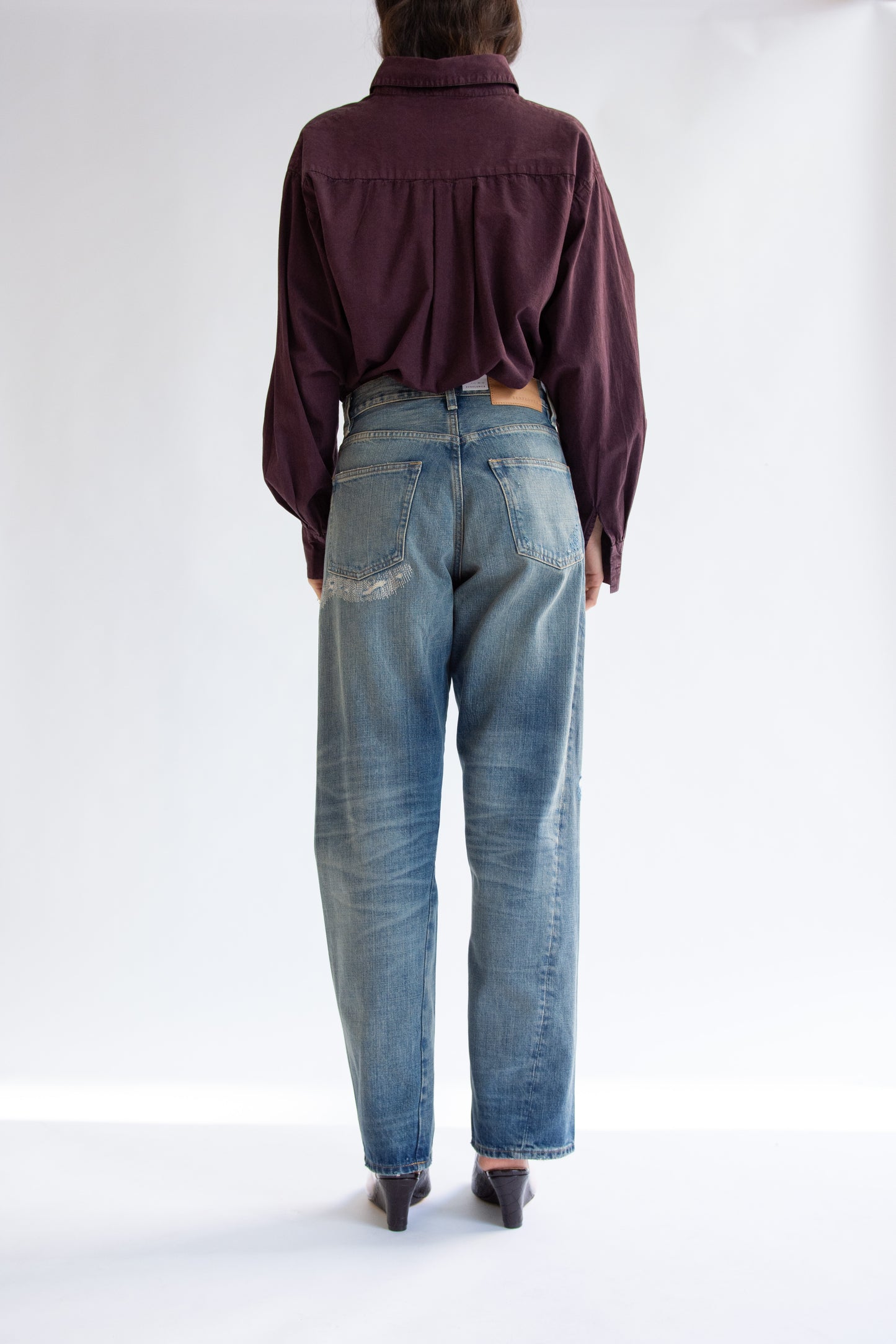 SUNFLOWER, Wide Twist Jean, Well Worn Blue