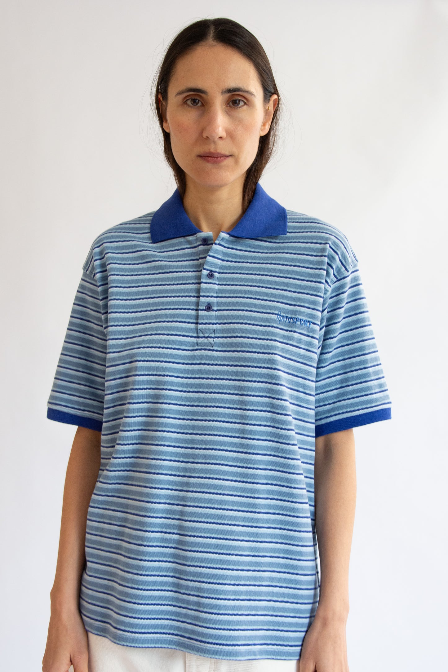 OPÉRASPORT, Neo Unisex Polo, Blue Stripes
