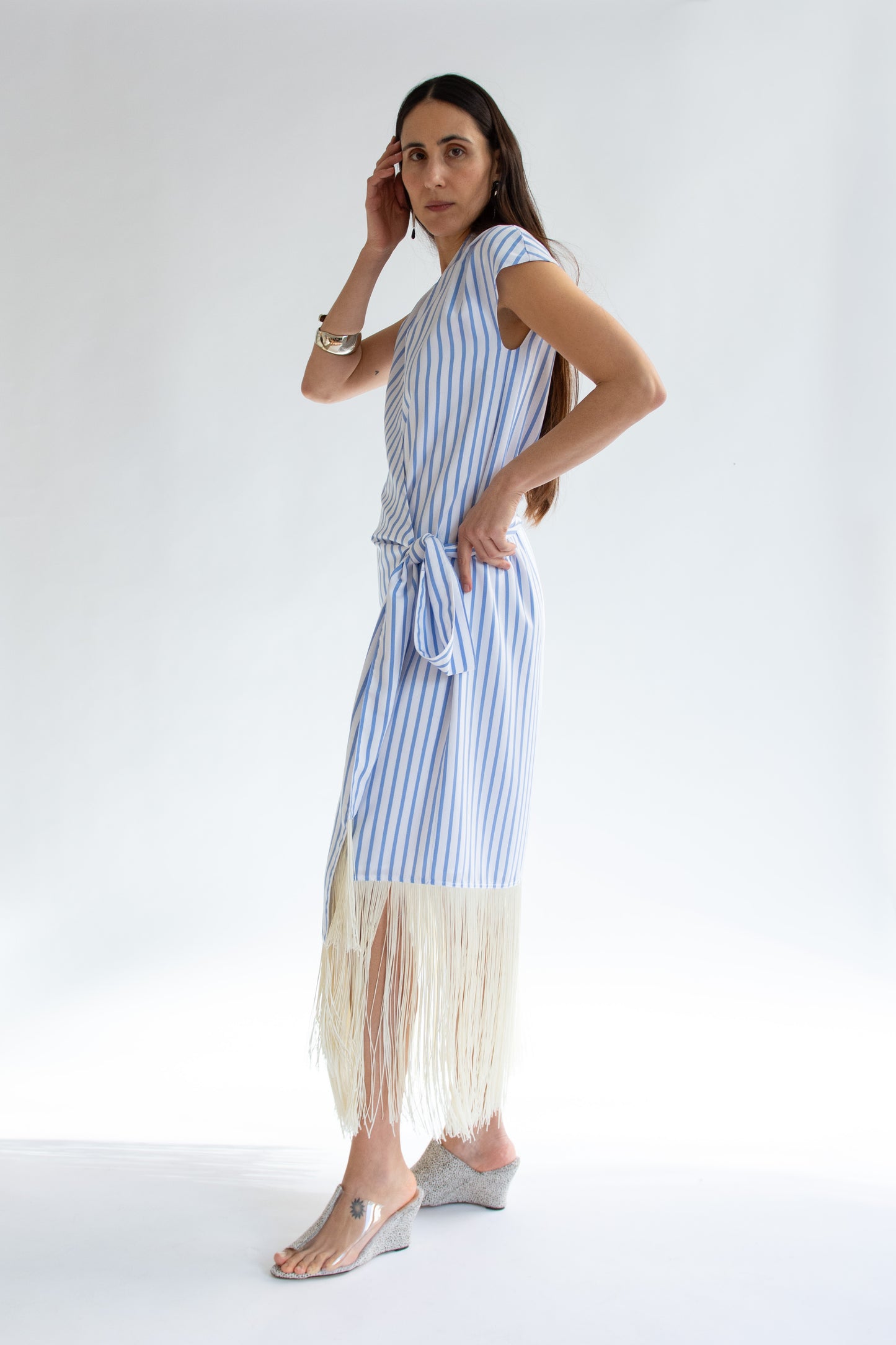 MR. LARKIN, Odette Dress, Nile Stripe