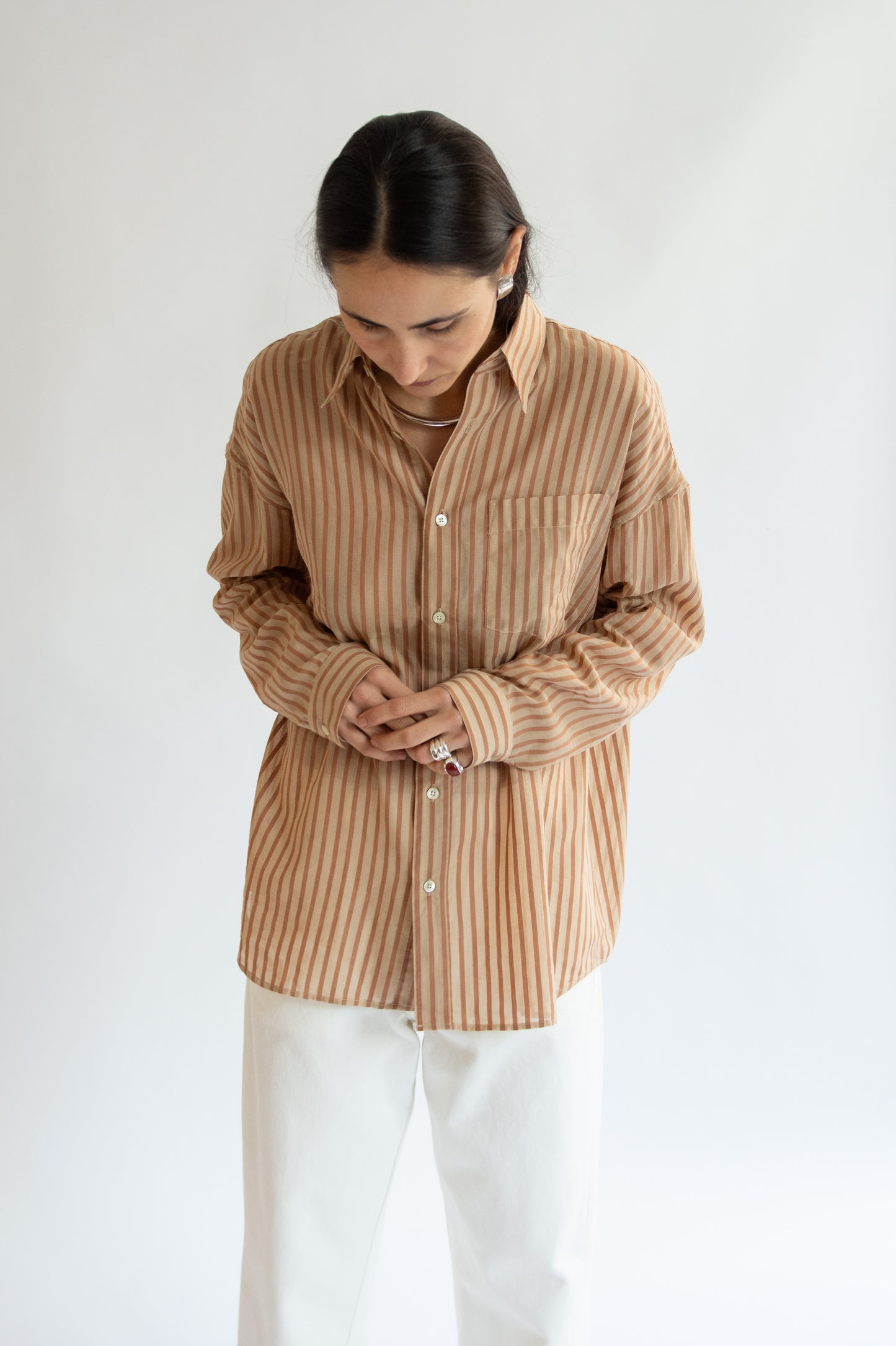 SUNFLOWER, Stable Shirt, Brown Stripe